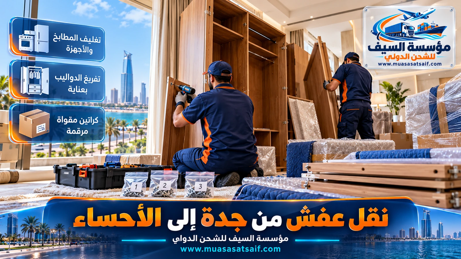 تغليف المجالس وغرف النوم بالبطانيات قبل رحلة شركة نقل عفش من جدة الي الاحساء