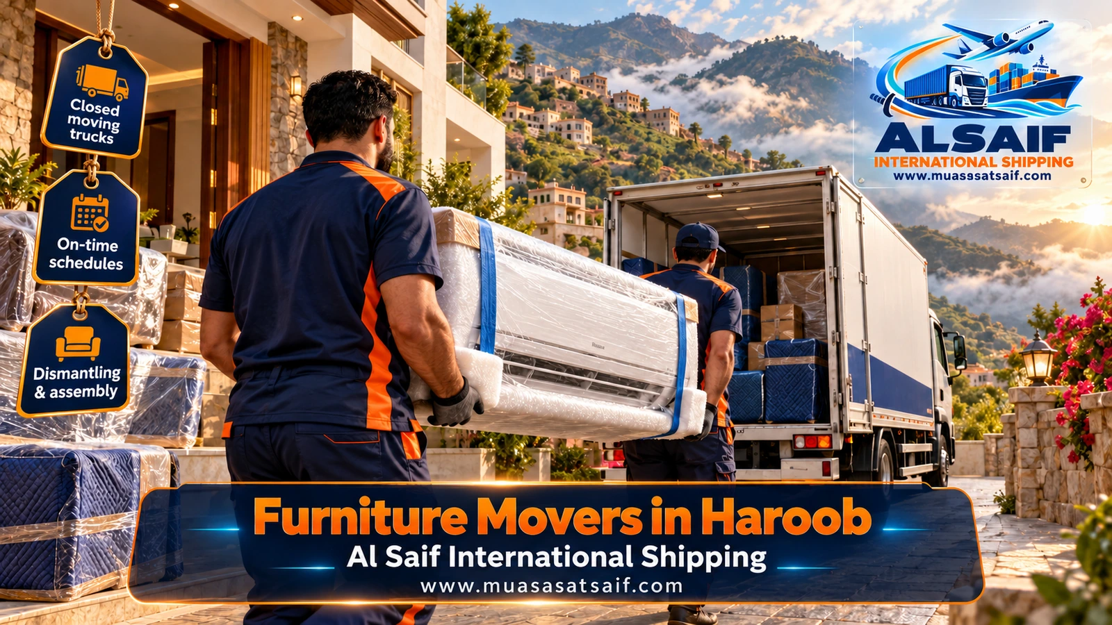 Furniture Moving in Haroob | Mountain Village Moves with Support Pickups & Closed Trucks