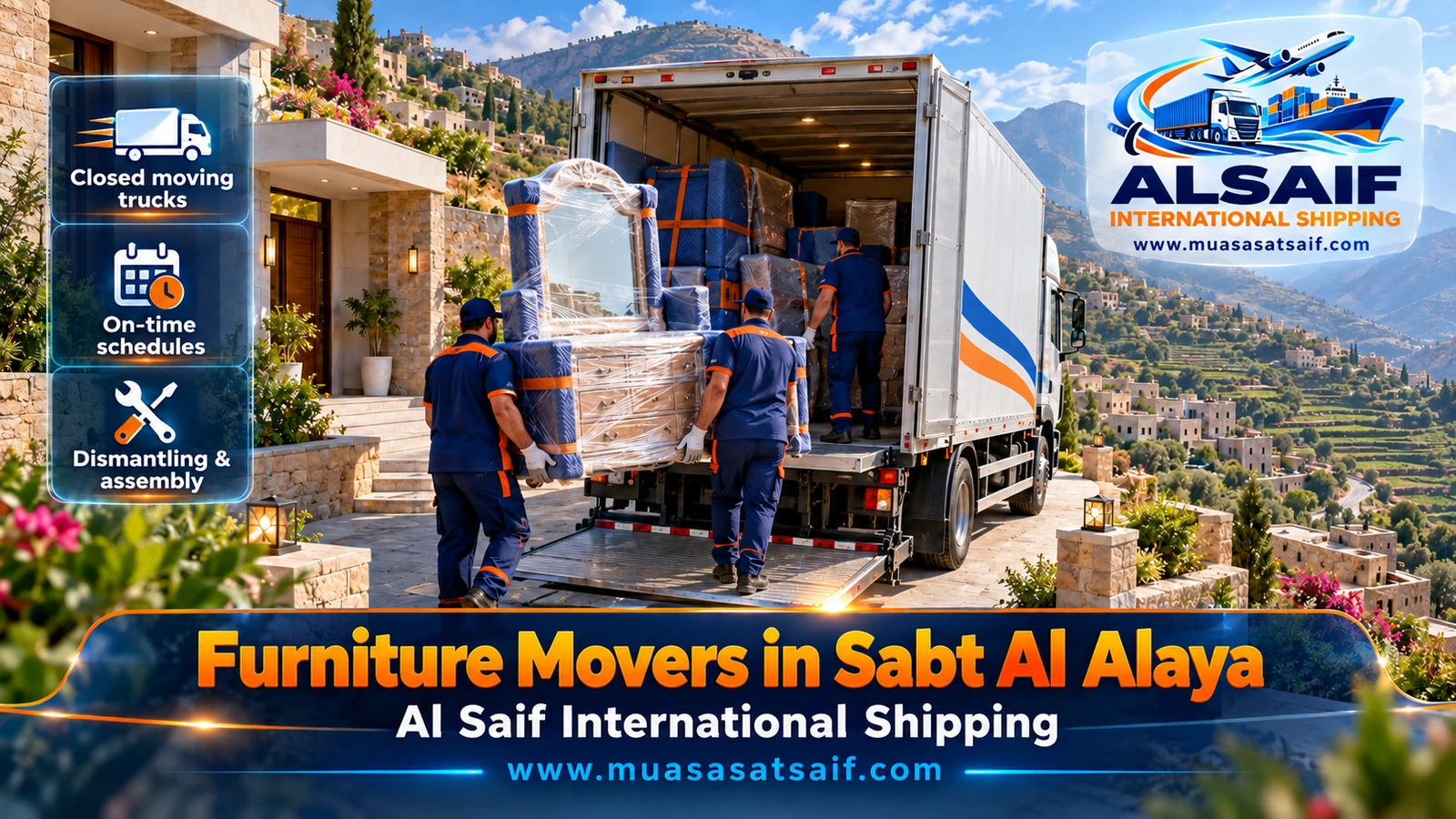 Furniture Movers in Sabt Al Alaya | Home Moves Across Balqarn and to Jeddah and Riyadh