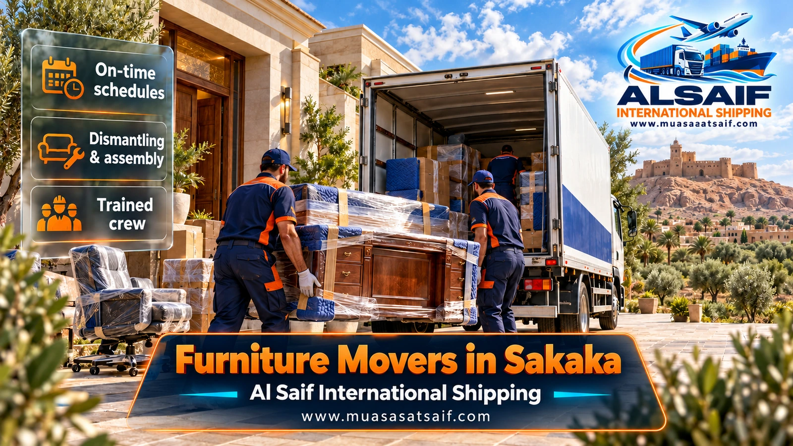 Furniture Movers in Sakaka | Dust-Proof Packing for Homes and Farms Across Al Jouf