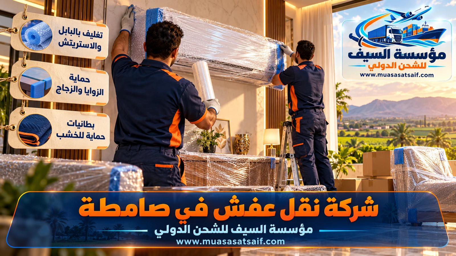 تغليف الأواني والأجهزة في كراتين مرقمة مع شركة نقل عفش صامطة