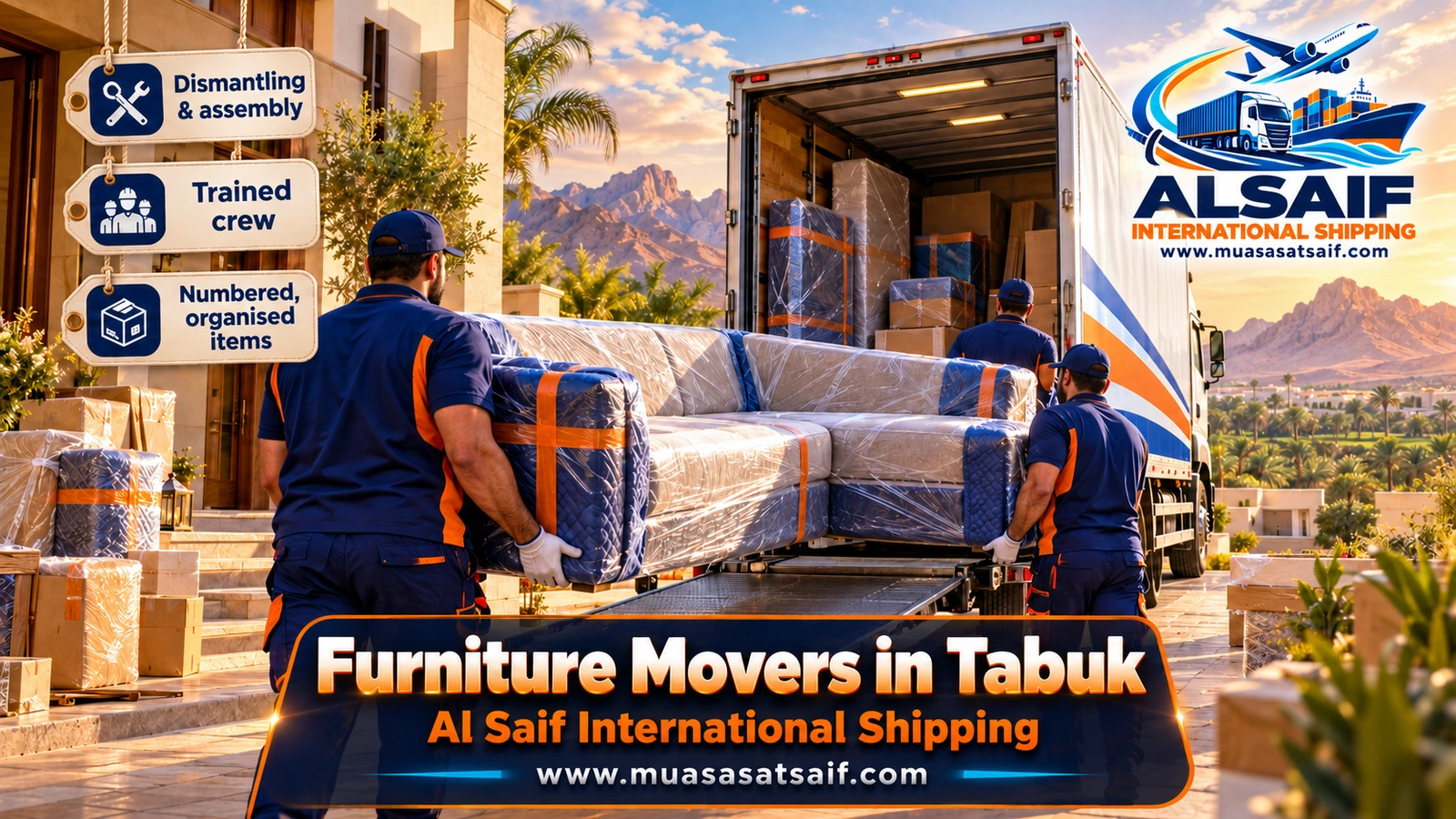 Furniture Moving in Tabuk | Dismantling, Packing & Assembly Built for Cold Winters