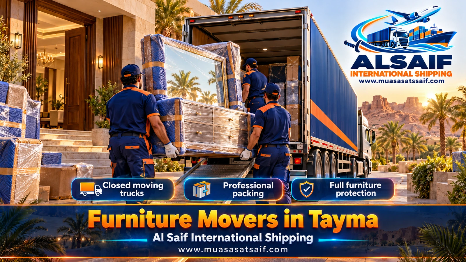 Furniture Moving in Tayma | Traditional Houses, Villas & Farmhouses with Assembly
