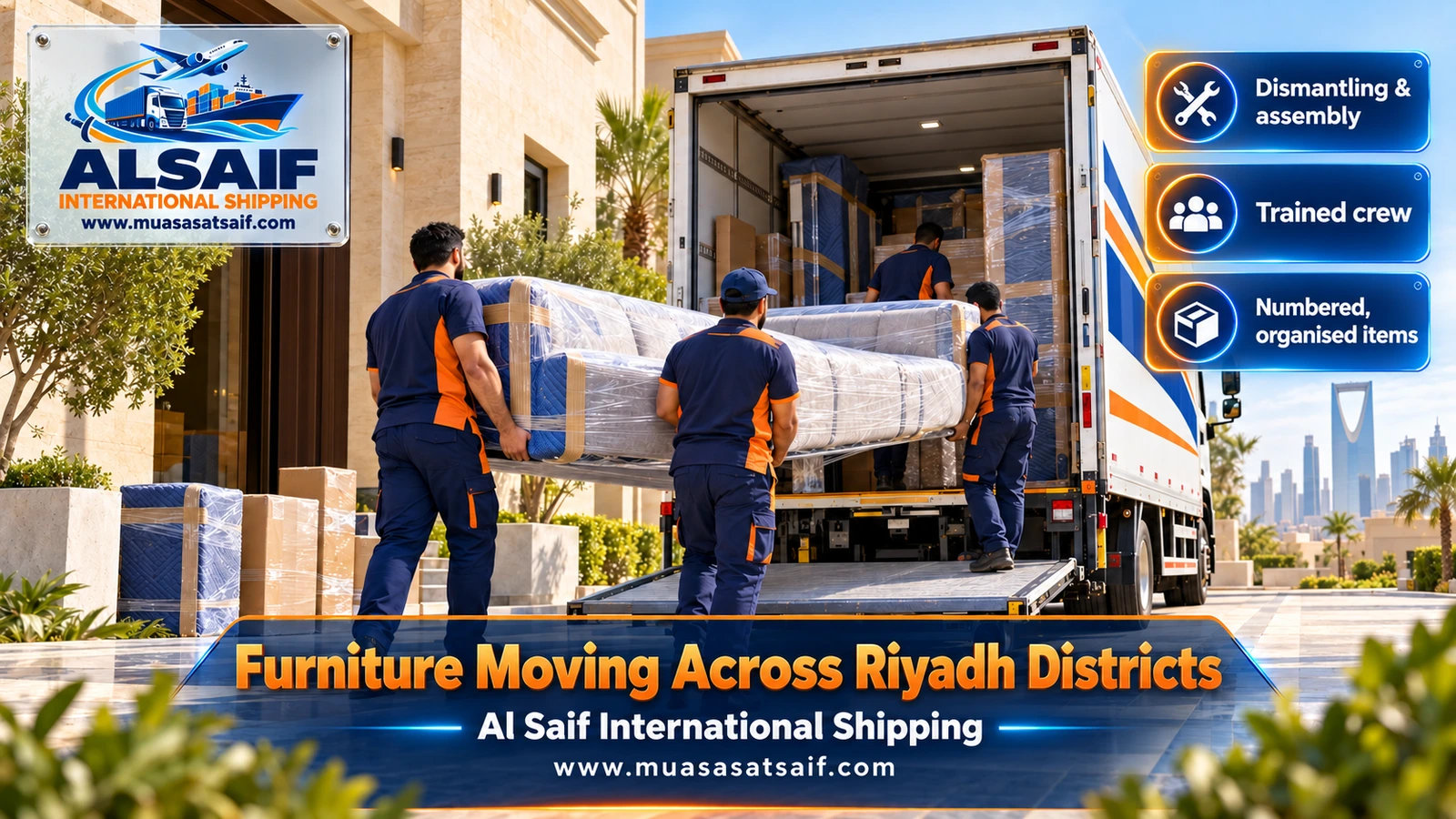 Furniture Moving Across Riyadh Districts | North, South, East & West Guide