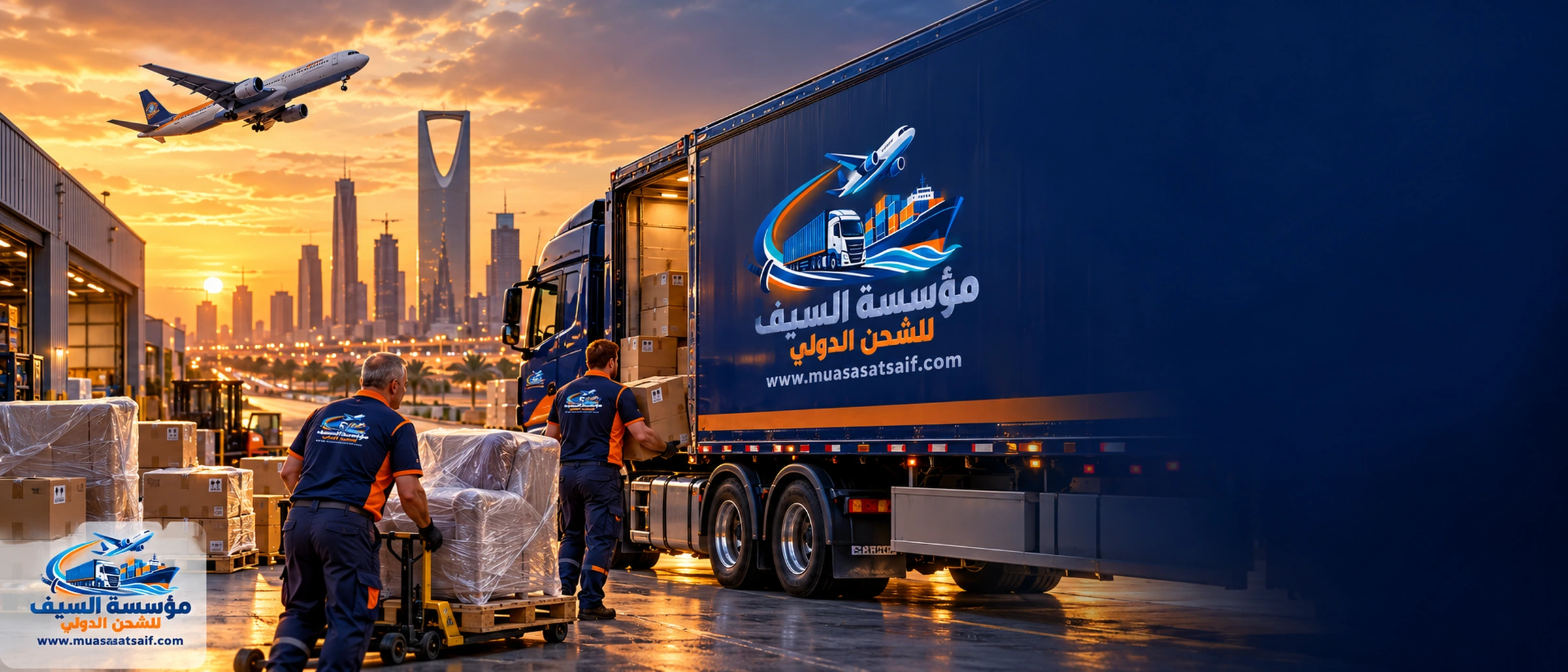 مؤسسة السيف للشحن الدولي — شحن بري وبحري وجوي من السعودية