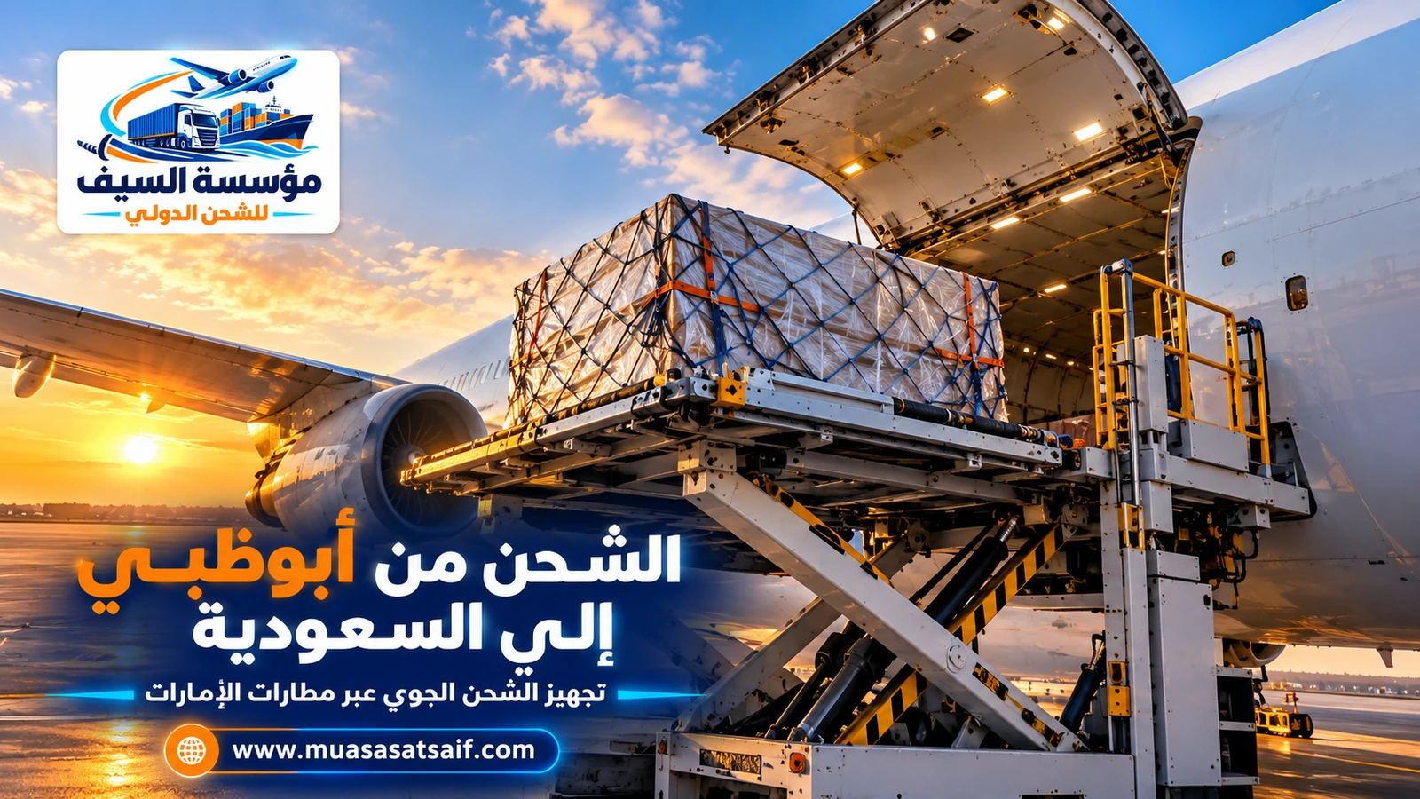 الشحن الجوي من أبوظبي إلى مطارات السعودية — مؤسسة السيف