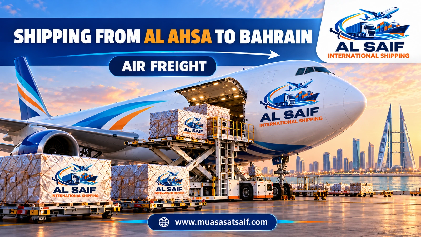Air freight from Al Ahsa to Bahrain International Airport — Al Saif