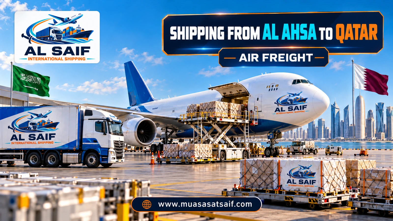 Air freight from Al Ahsa to Hamad International Airport — Al Saif
