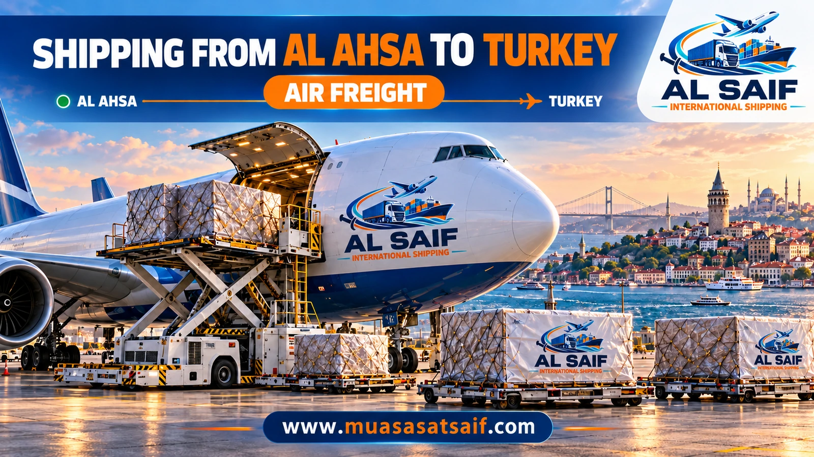 Air freight from Al Ahsa to Istanbul Airport — Al Saif