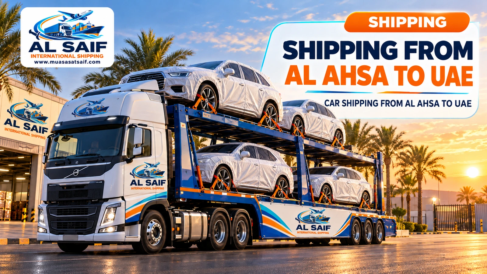 Car shipping from Al-Ahsa to the UAE — Al Saif