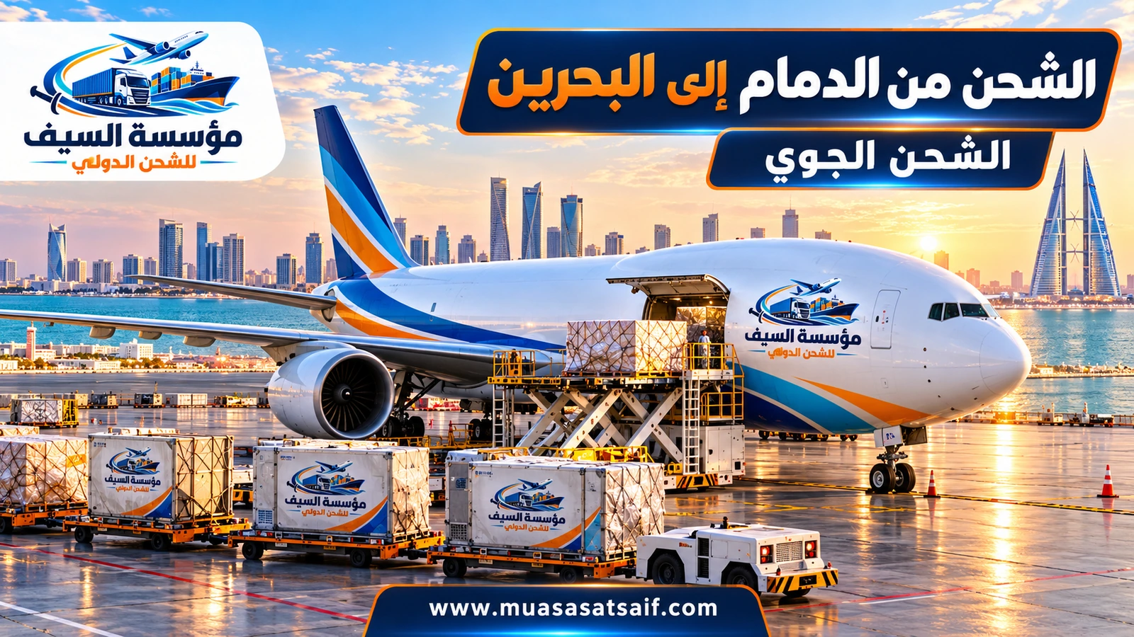 شحن جوي من الدمام إلى مطار البحرين الدولي — مؤسسة السيف