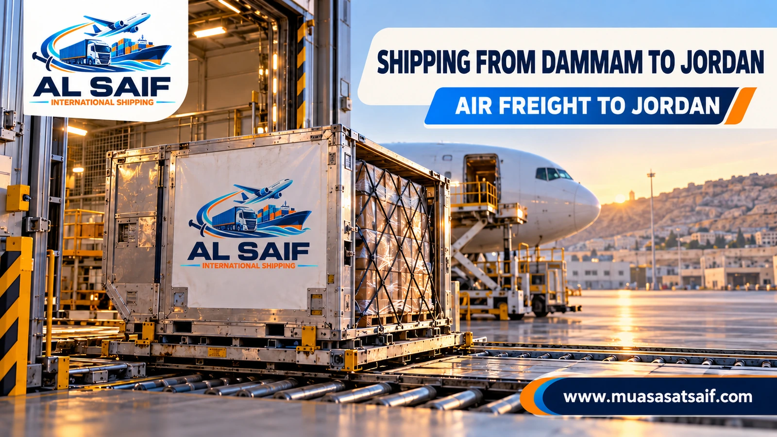 Air freight from Dammam to Queen Alia International Airport in Amman — Al Saif
