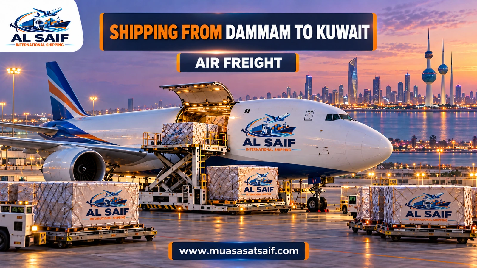 Air freight from Dammam to Kuwait International Airport — Al Saif