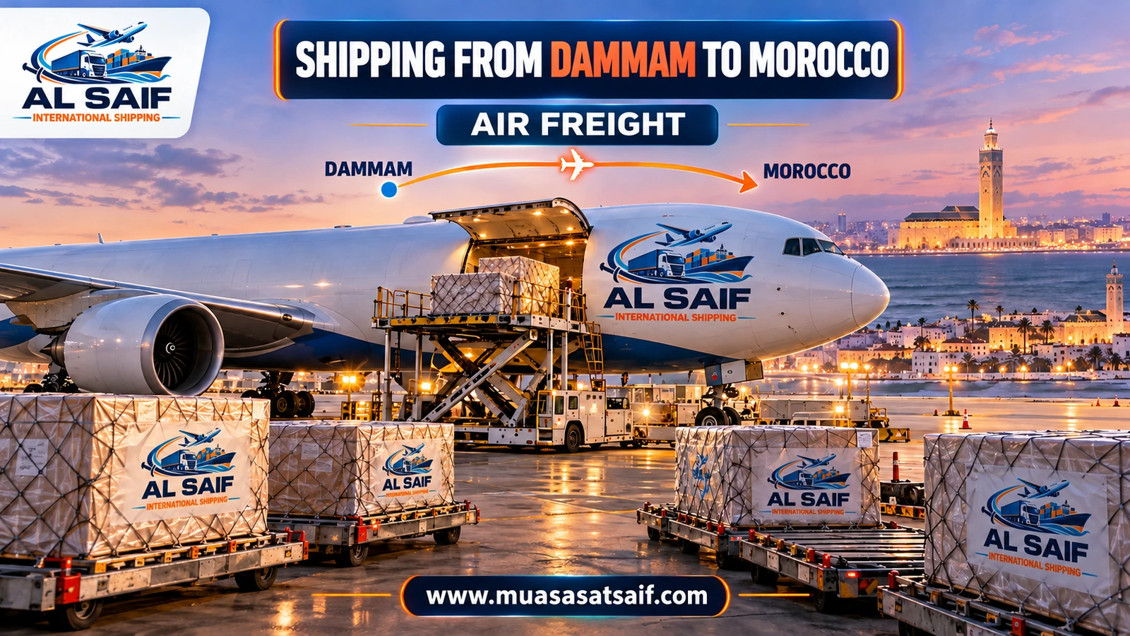 Air freight from Dammam to Mohammed V Airport, Casablanca — Al Saif