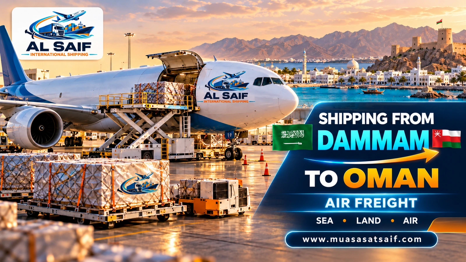 Air freight from Dammam to Muscat International Airport — Al Saif