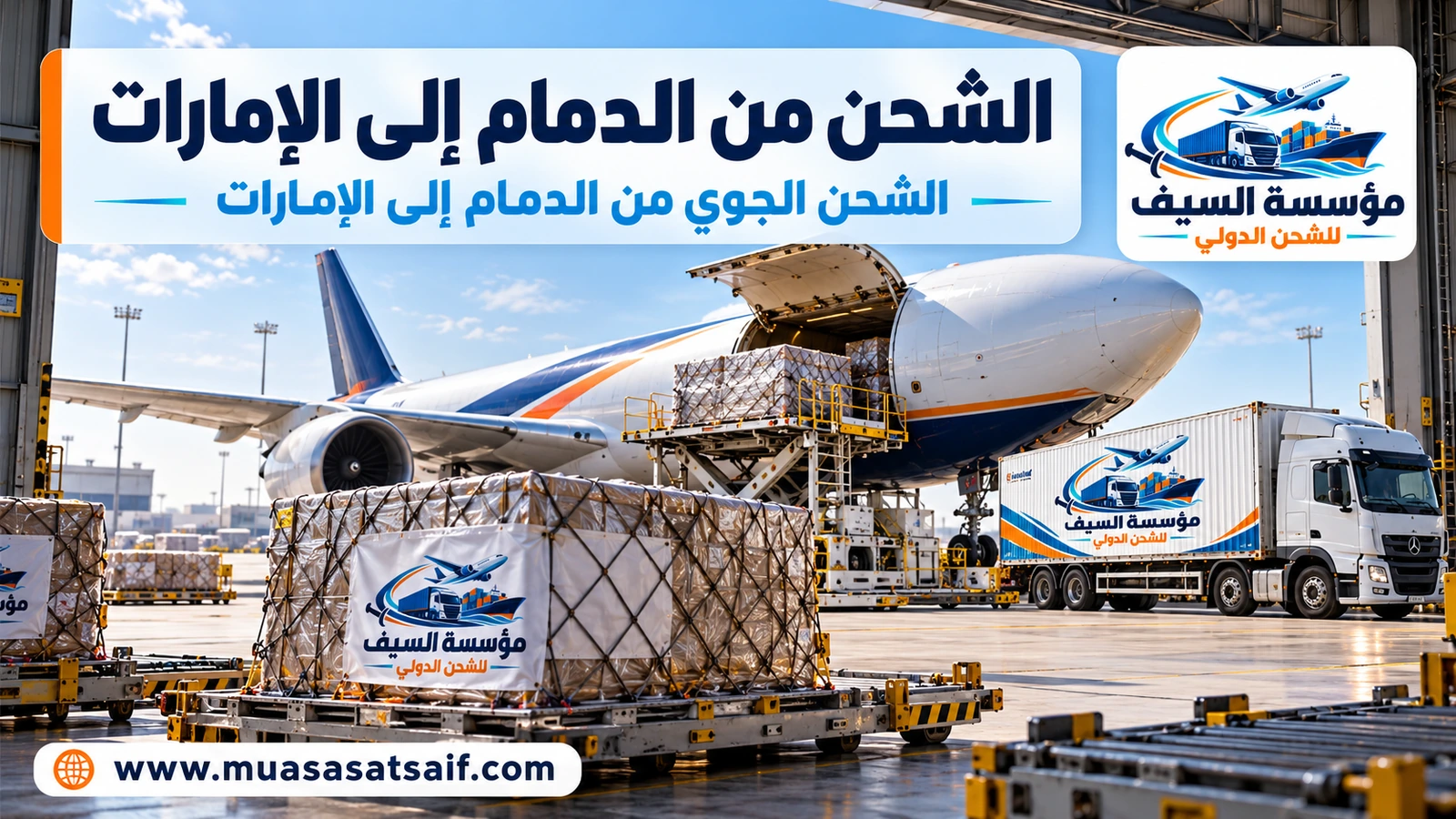 الشحن الجوي من الدمام إلى الإمارات — مؤسسة السيف