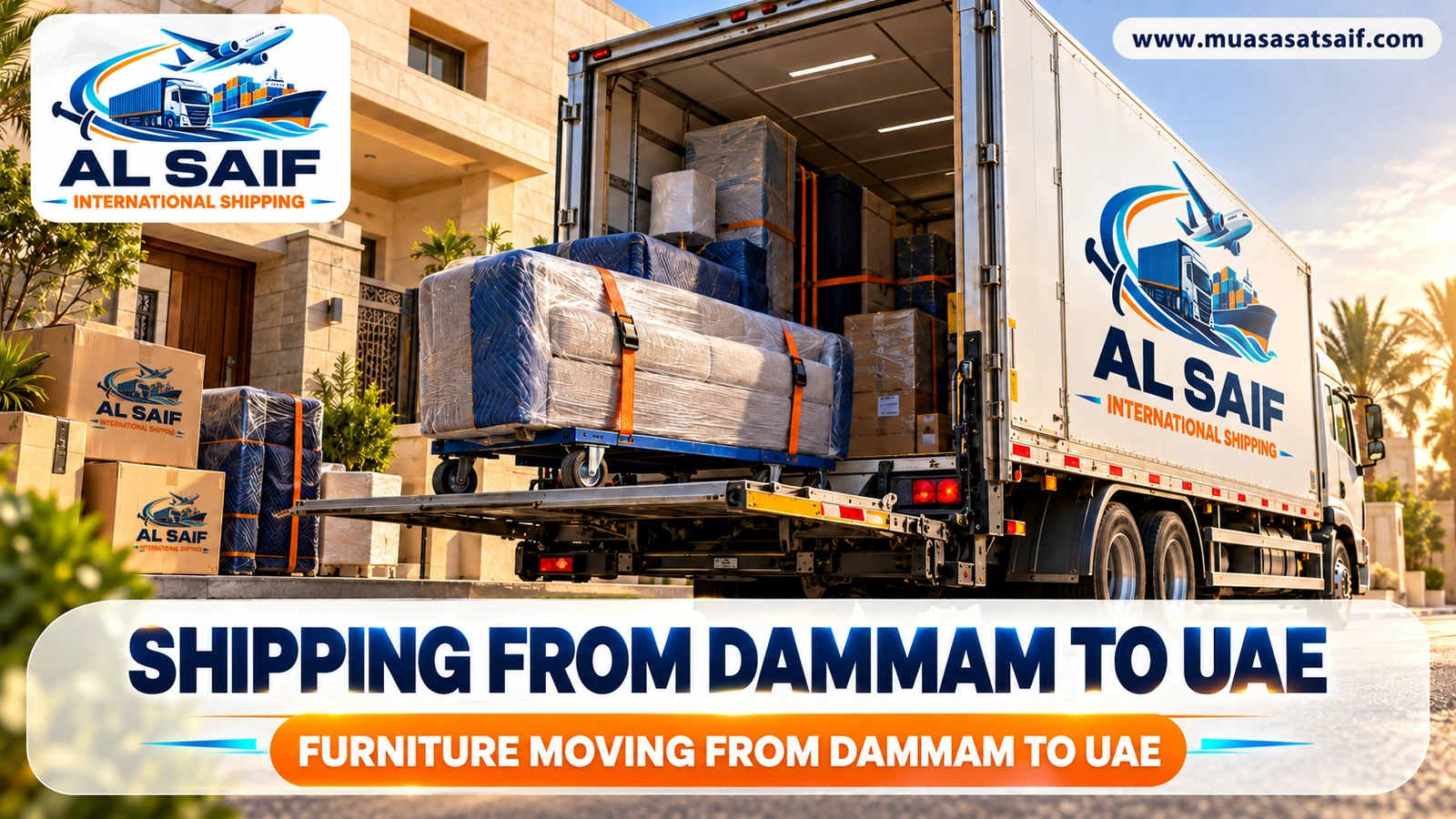 Moving furniture from Dammam to Abu Dhabi and Dubai — Al Saif