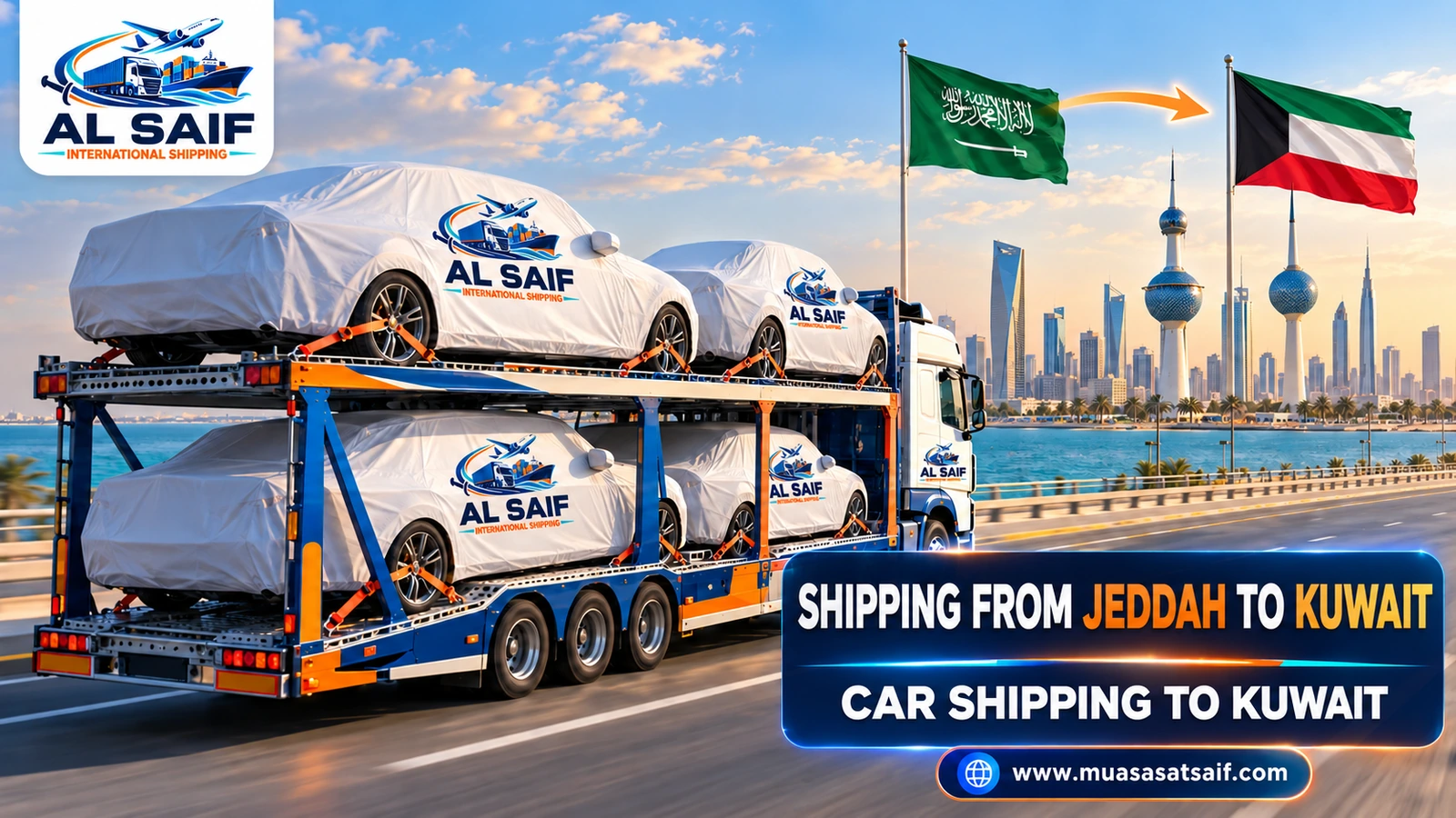 Car shipping from Jeddah to Kuwait — Al Saif