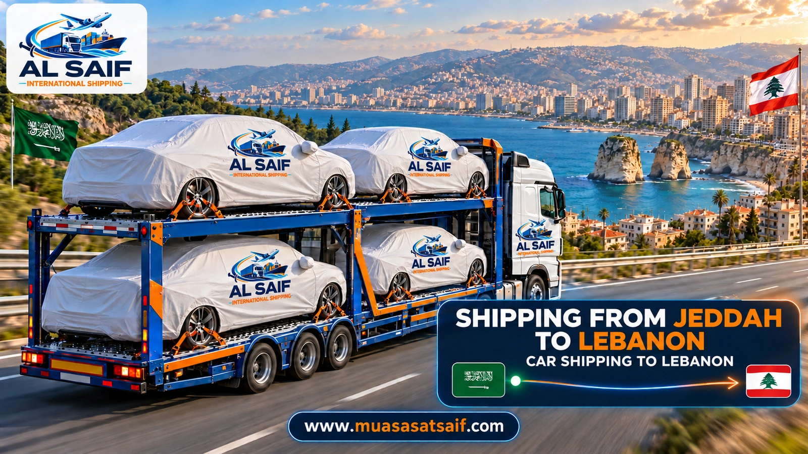 Car shipping from Jeddah to Lebanon — Al Saif