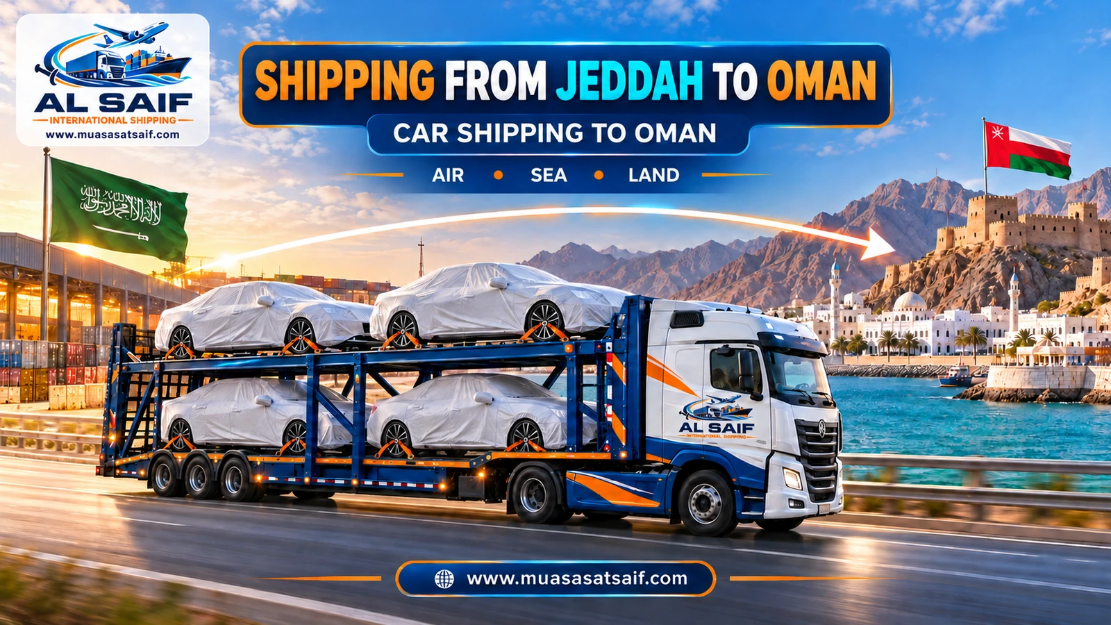 Car shipping from Jeddah to Oman — Al Saif