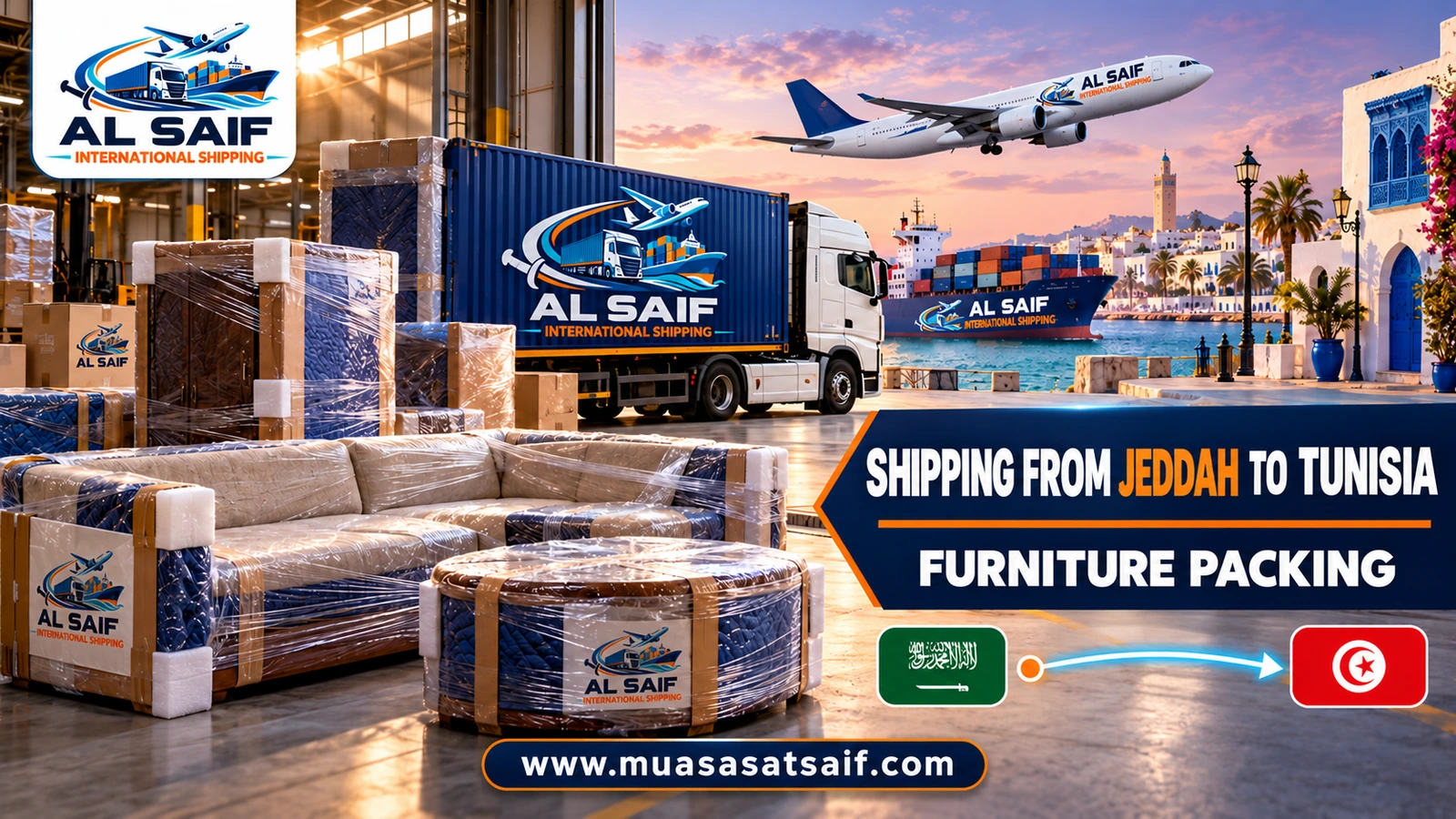Packing a Jeddah apartment before shipping to Tunisia — Al Saif