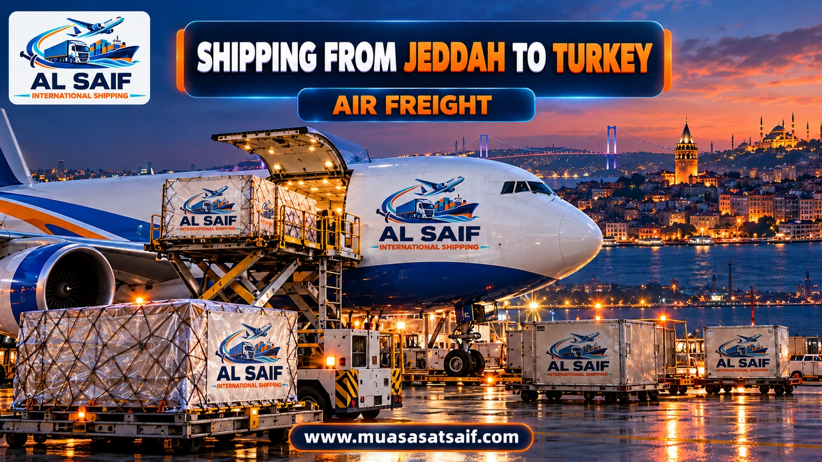 Air freight from King Abdulaziz Airport in Jeddah to Istanbul Airport — Al Saif