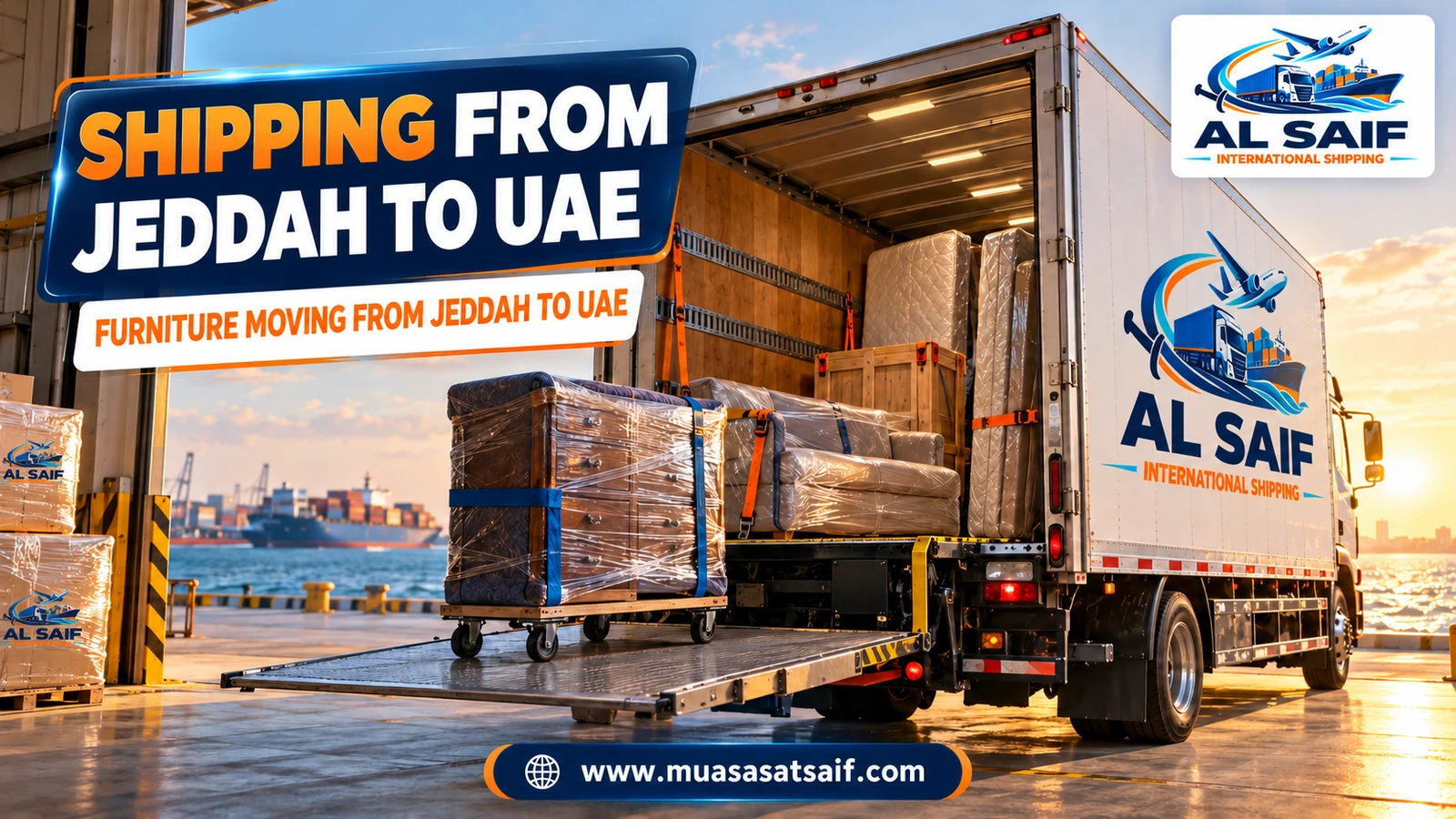 Moving furniture from Jeddah to Dubai and Abu Dhabi — Al Saif