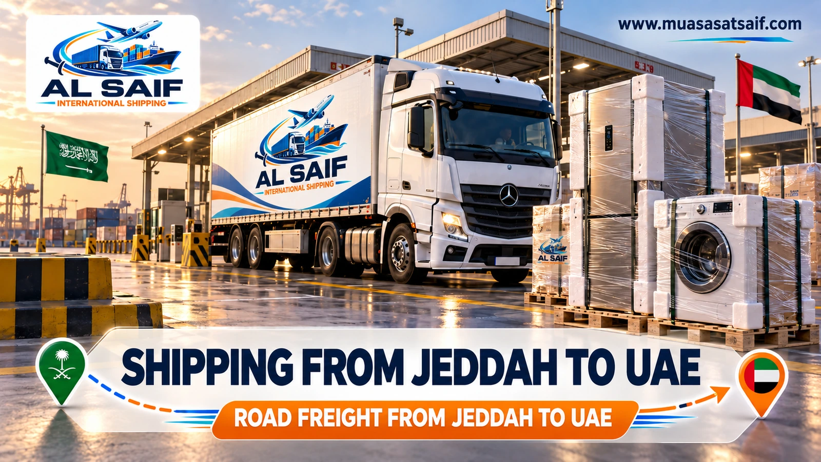 Road freight from Jeddah to the UAE in closed trucks — Al Saif