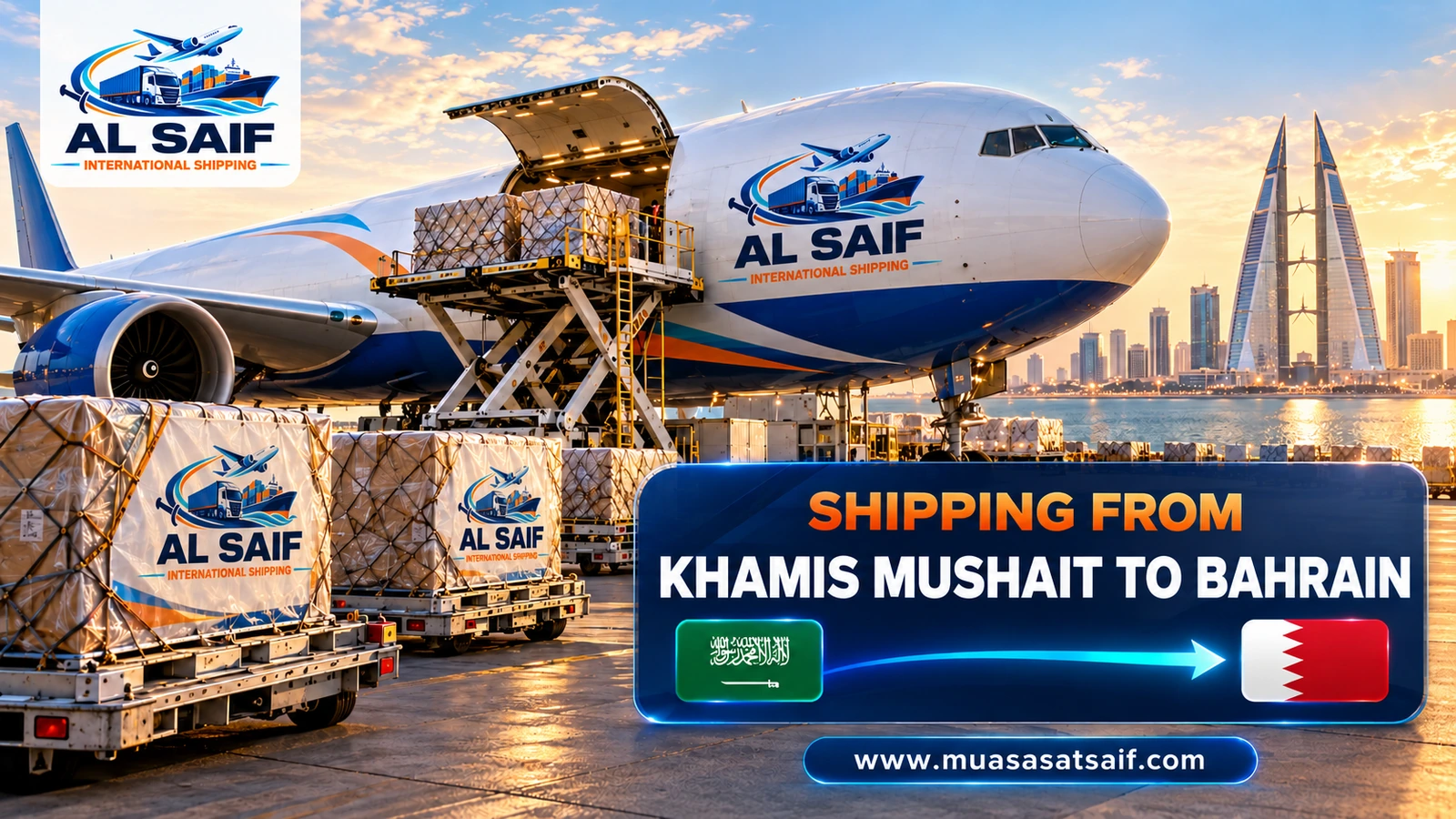 Air freight from Khamis Mushait to Bahrain International Airport — Al Saif