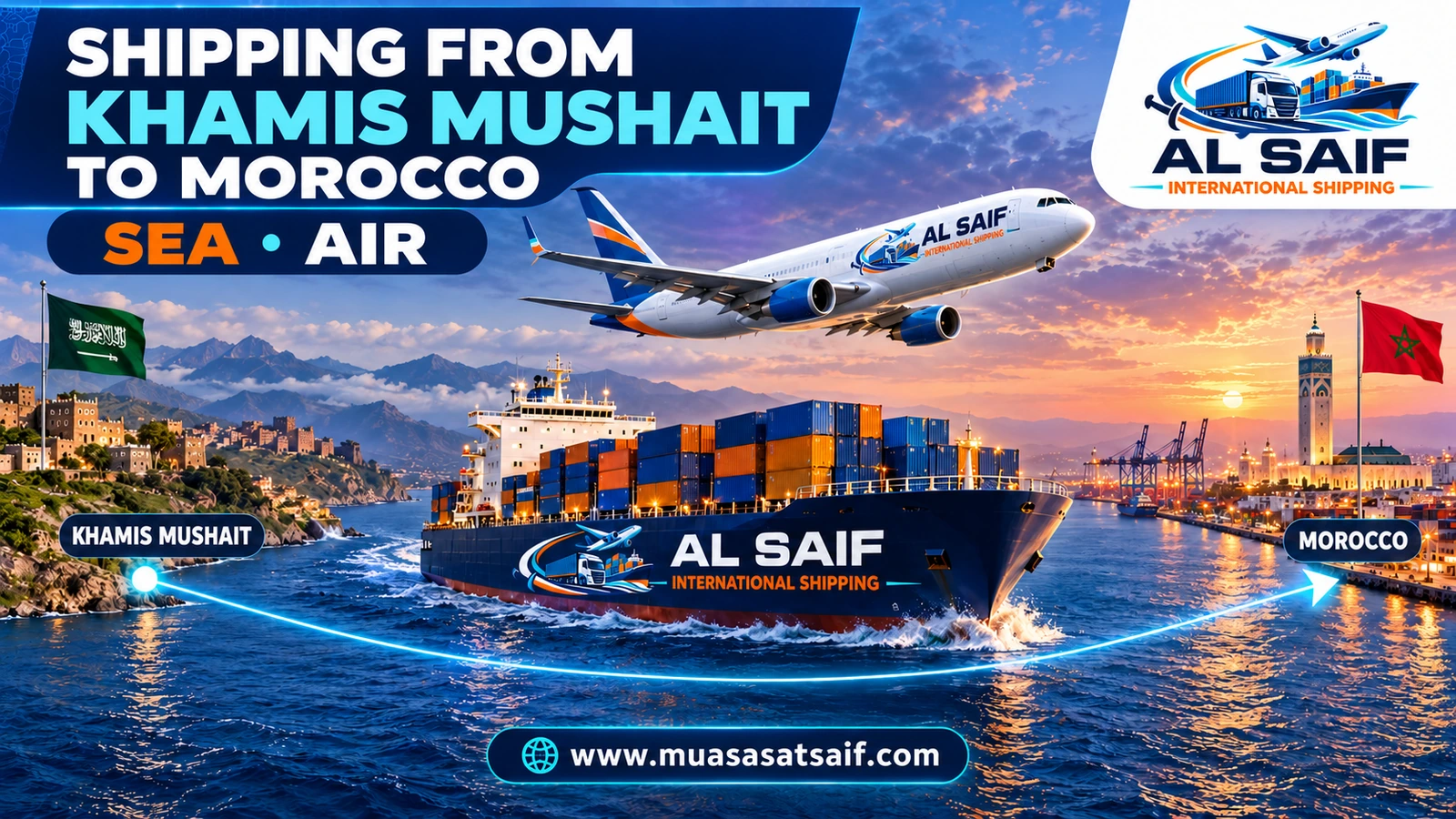 Shipping Company from Khamis Mushait to Morocco | Sea & Air Freight and Car Shipping to Fes and Agadir
