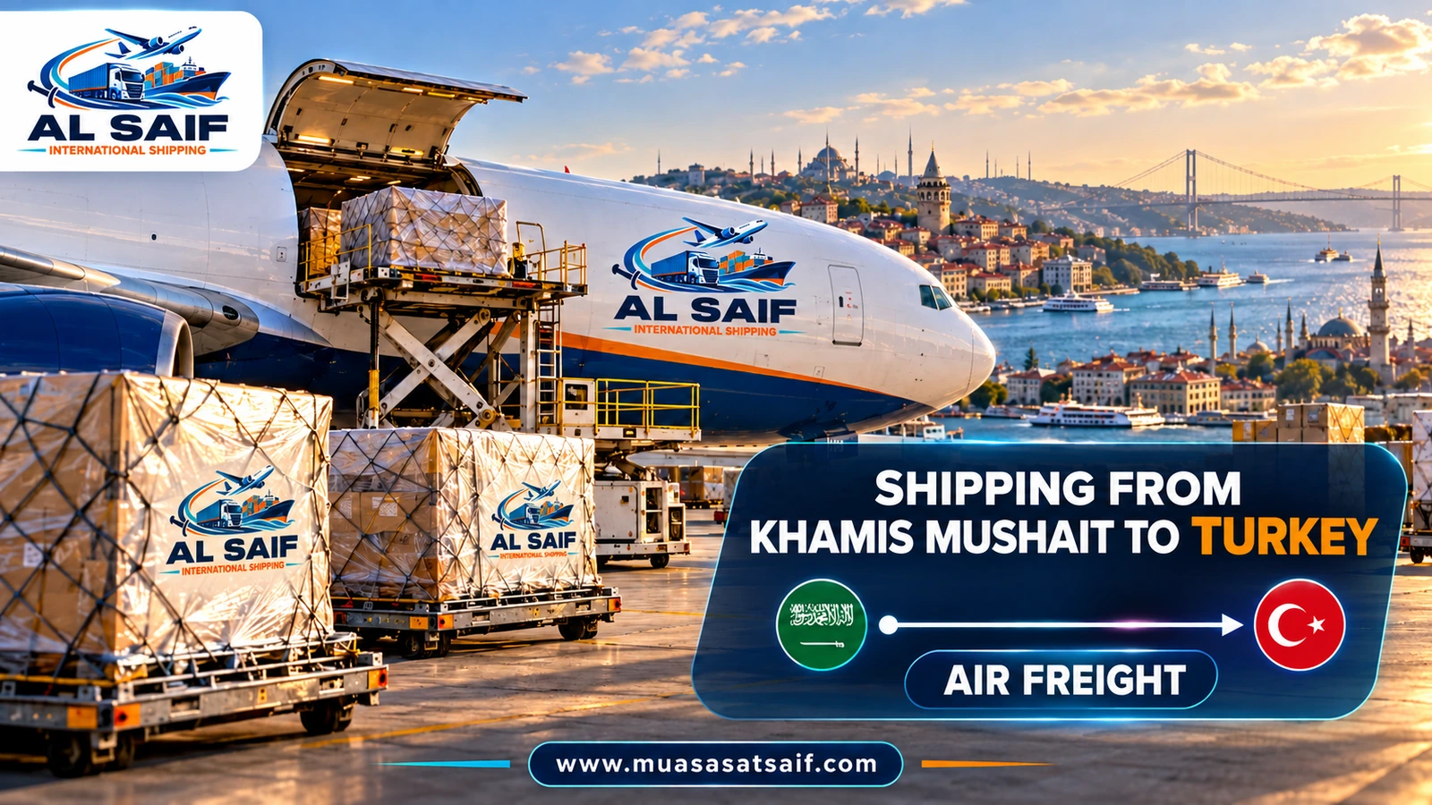 Air freight from Khamis Mushait to Istanbul Airport — Al Saif
