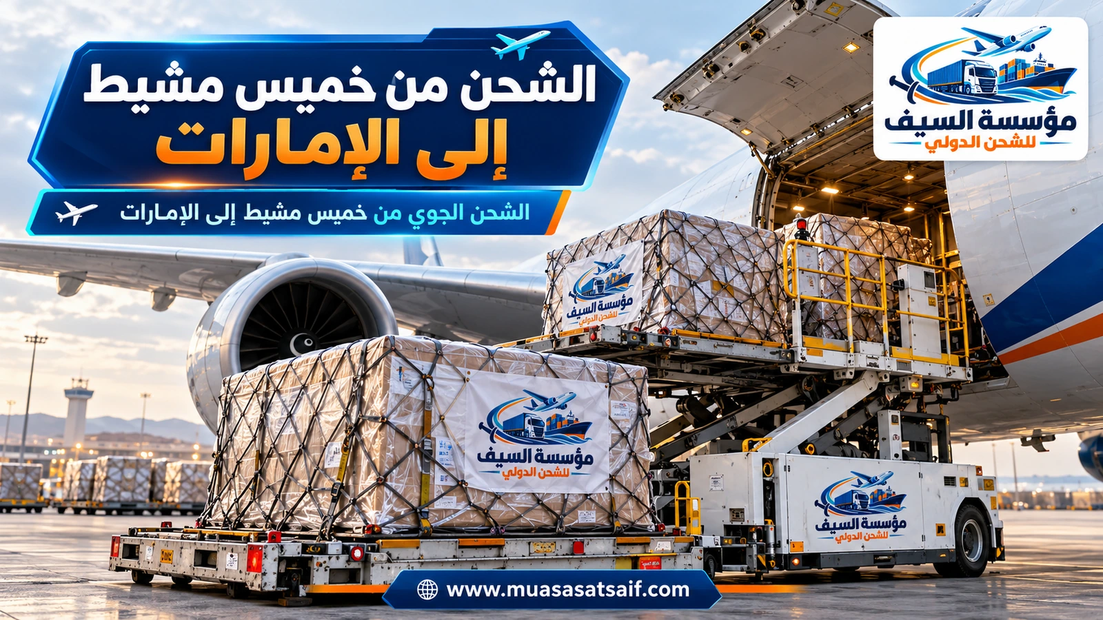 الشحن الجوي من خميس مشيط إلى الإمارات — مؤسسة السيف