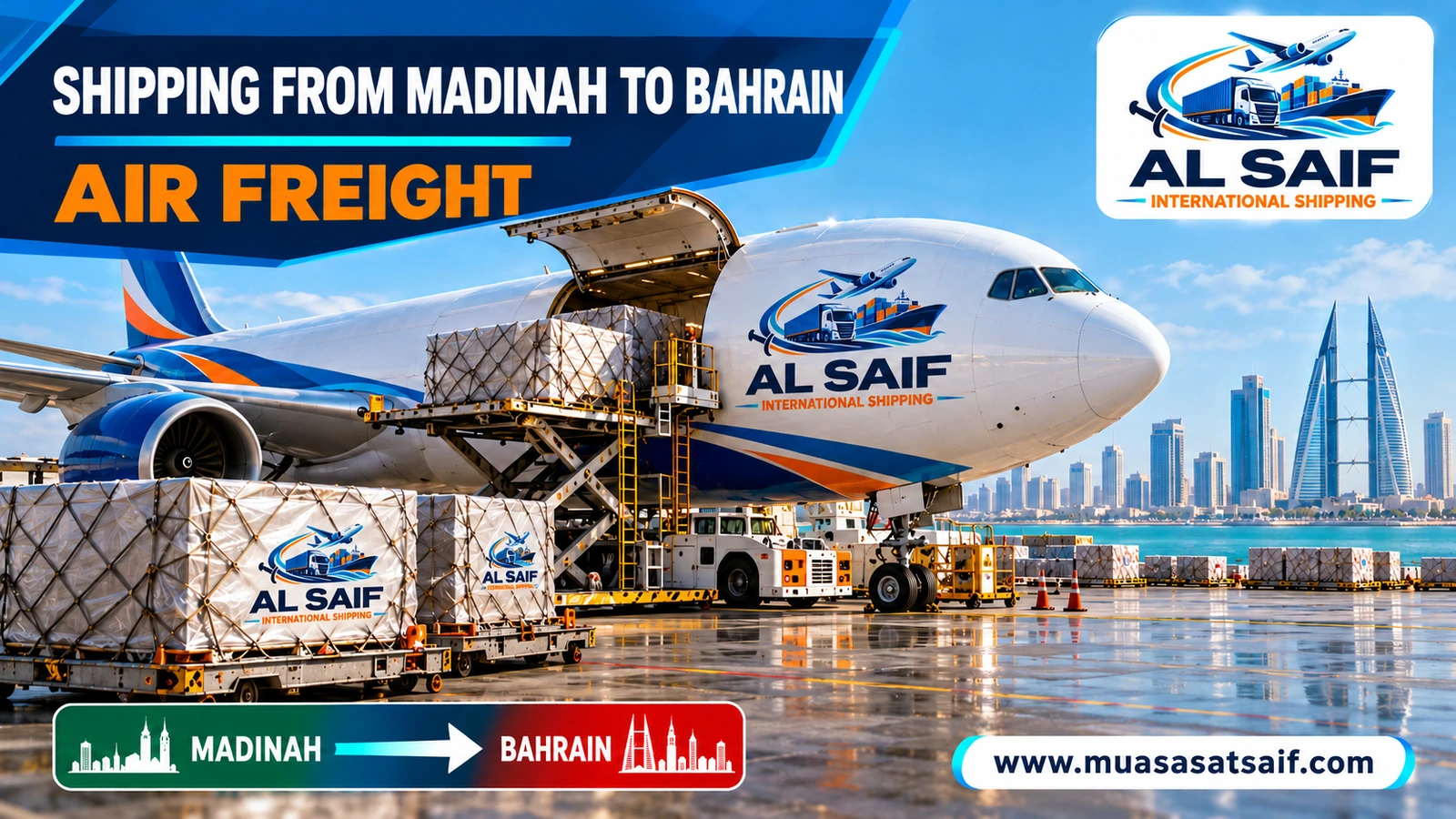 Air freight from Madinah to Bahrain International Airport — Al Saif
