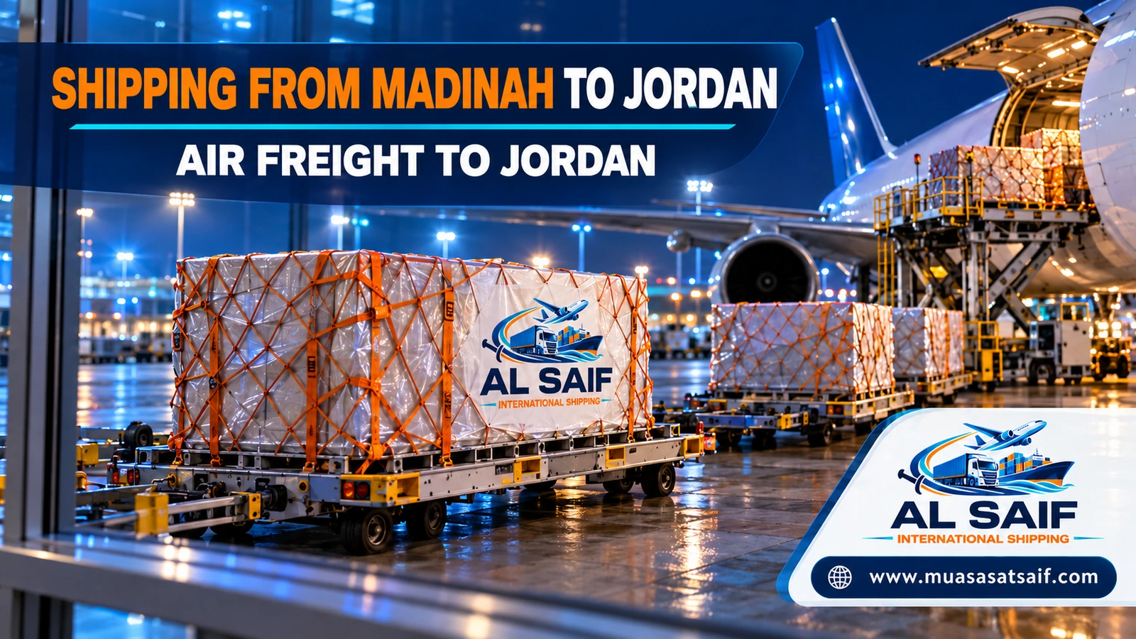 Air freight from Madinah airport to Queen Alia International Airport — Al Saif