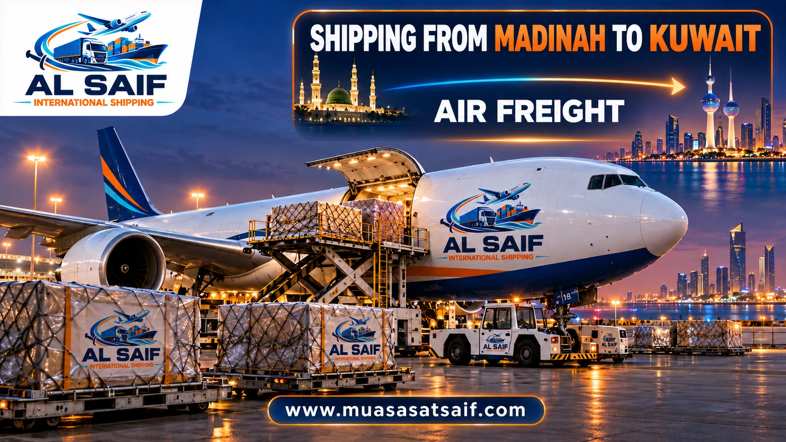Air freight from Madinah to Kuwait International Airport — Al Saif