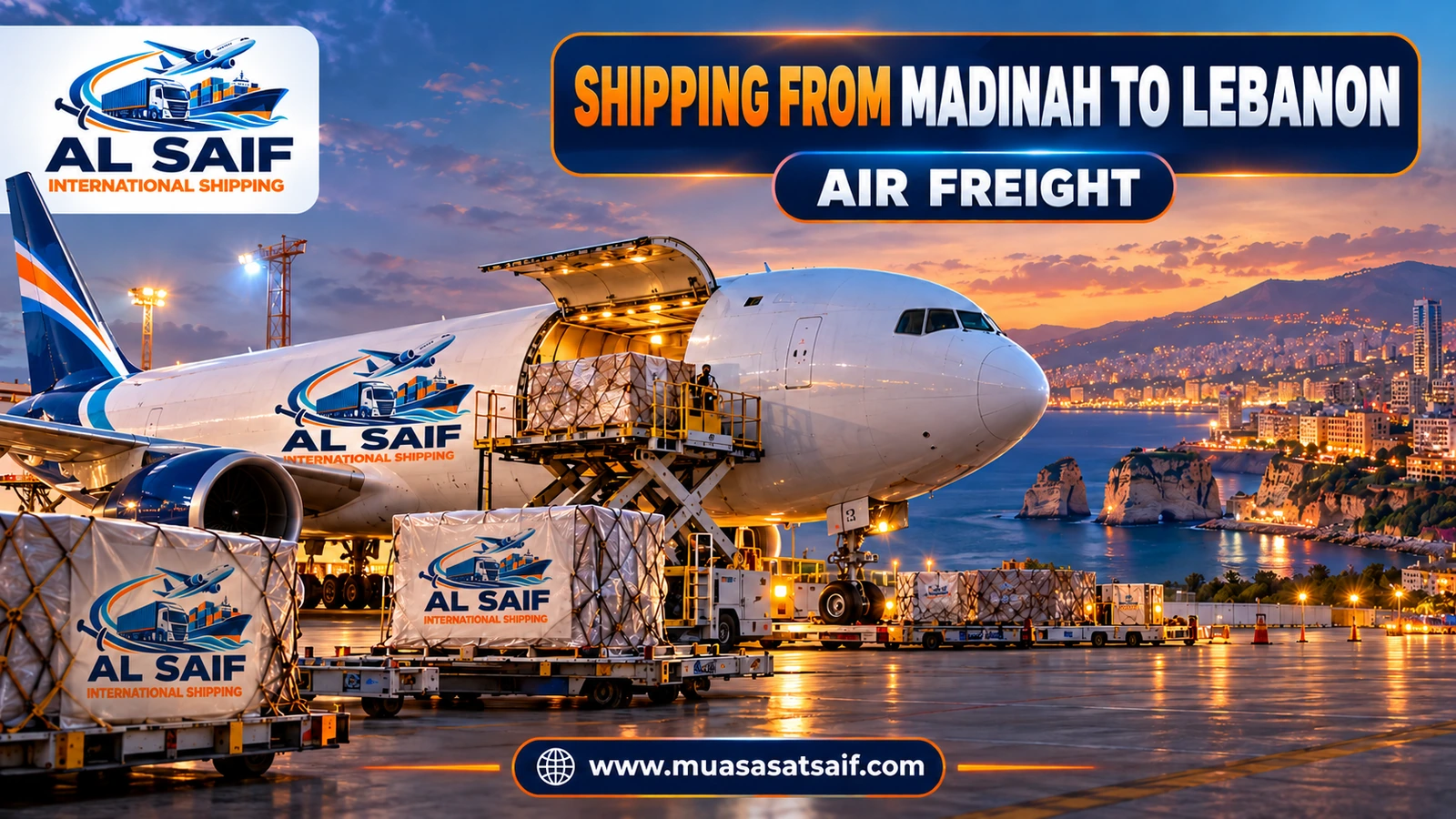 Air freight from Madinah to Beirut Rafic Hariri International Airport — Al Saif