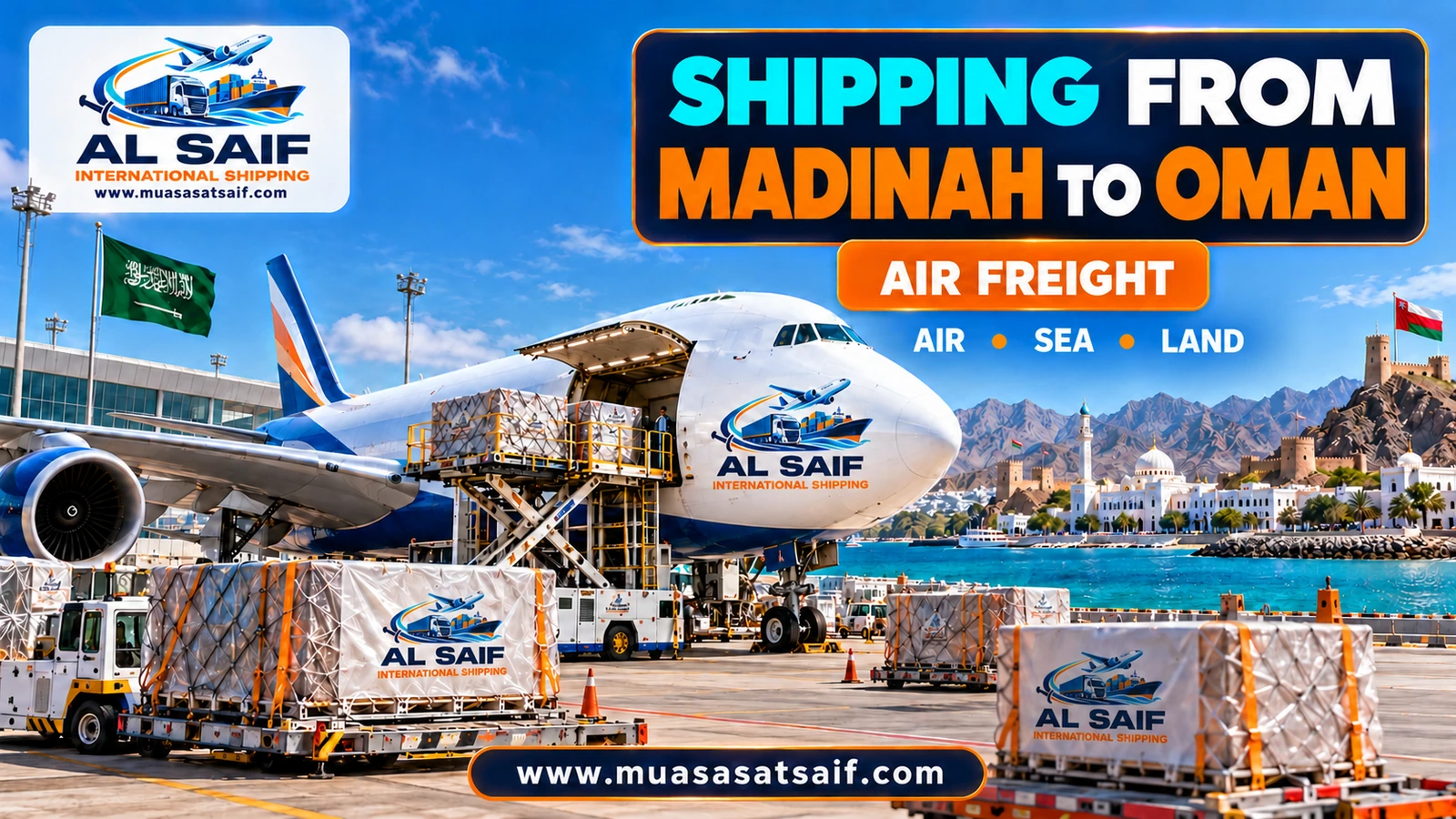 Air freight from Madinah to Muscat International Airport — Al Saif