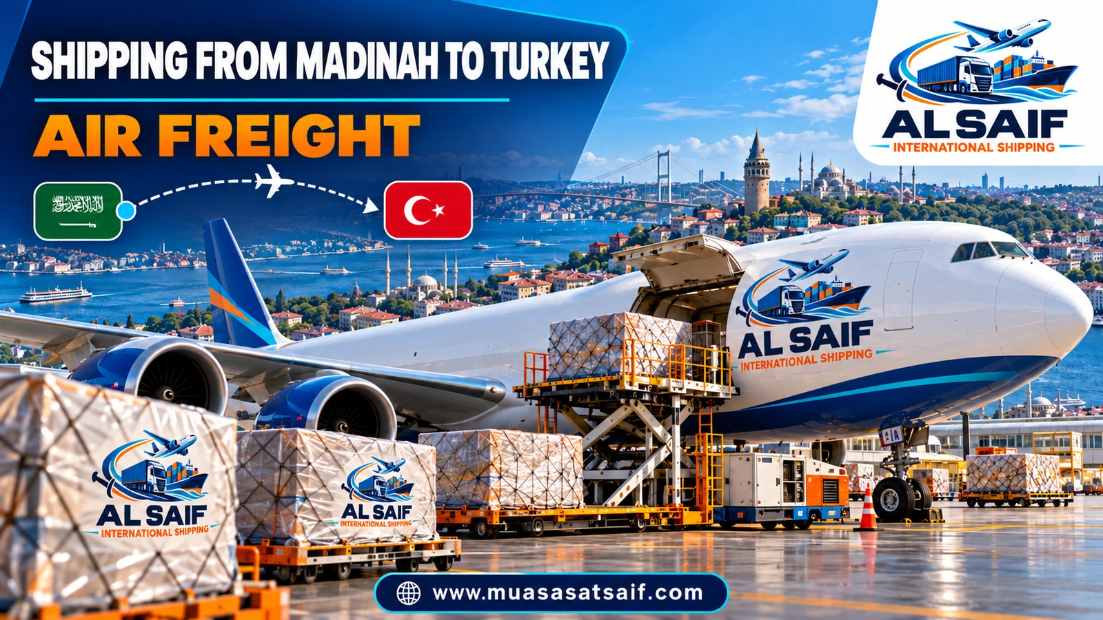 Air freight from Madinah to Istanbul Airport — Al Saif