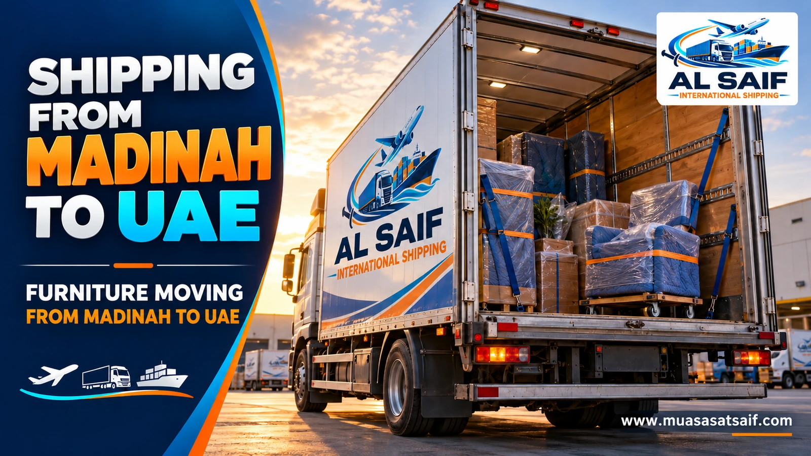 Moving furniture from Madinah to the UAE — Al Saif