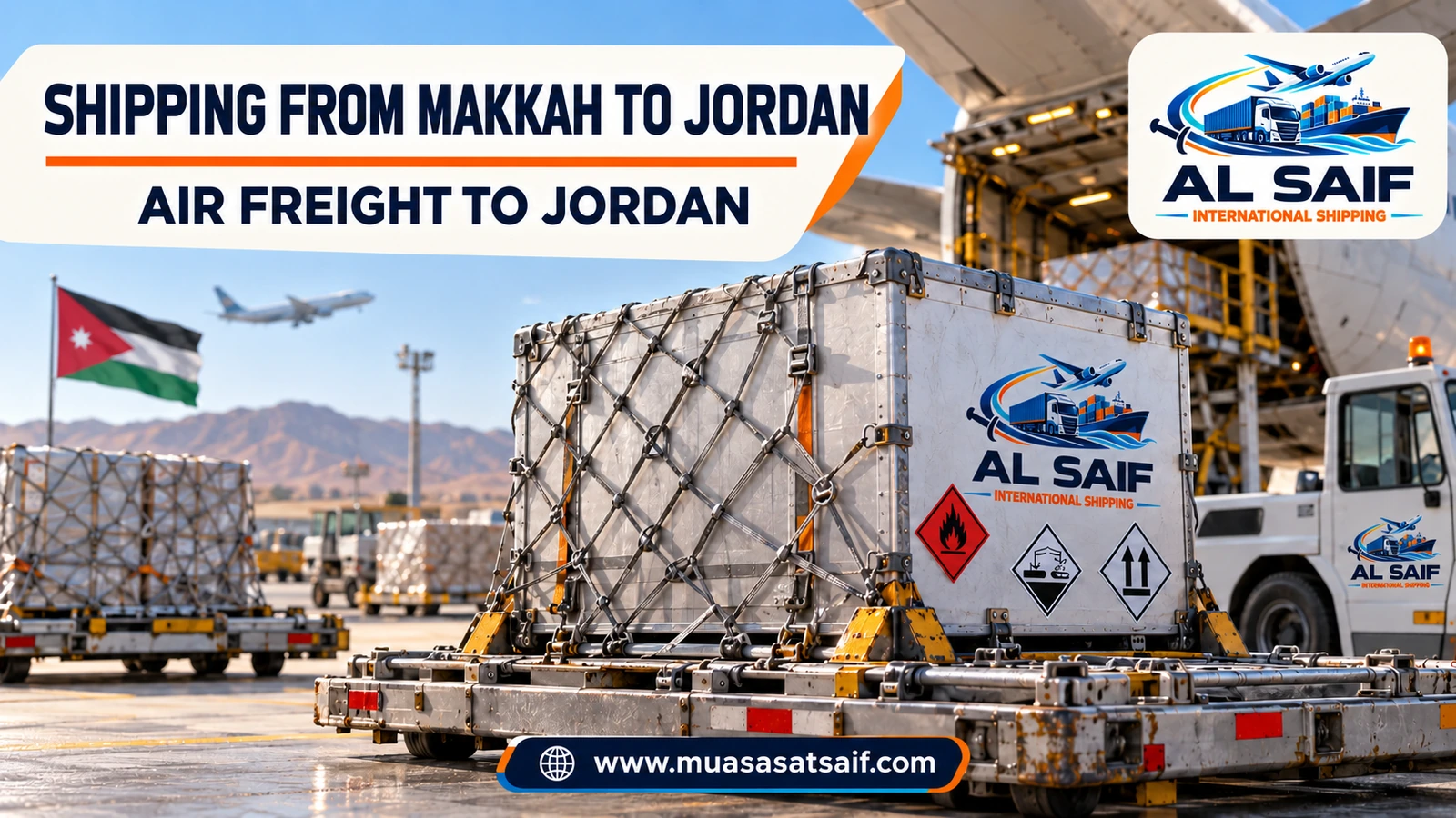 Air freight from Makkah via Jeddah airport to Queen Alia International Airport — Al Saif