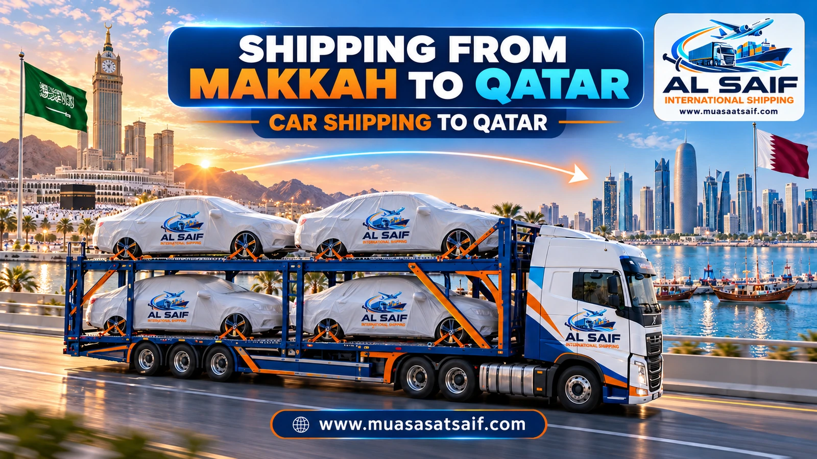 Car shipping from Makkah to Qatar — Al Saif