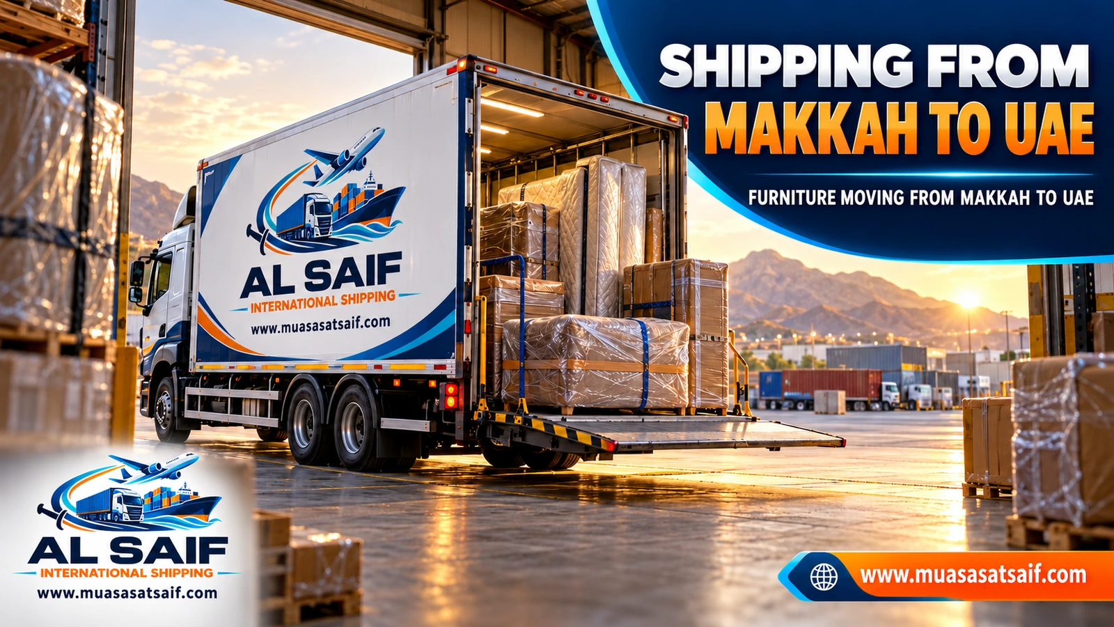 Moving furniture from Makkah to the UAE — Al Saif