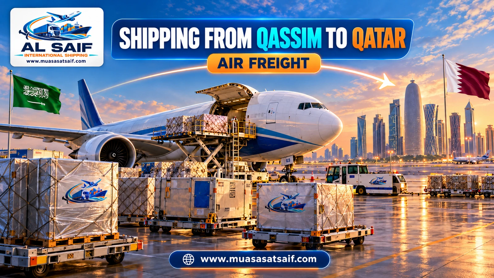 Air freight from Qassim to Hamad International Airport, Qatar — Al Saif