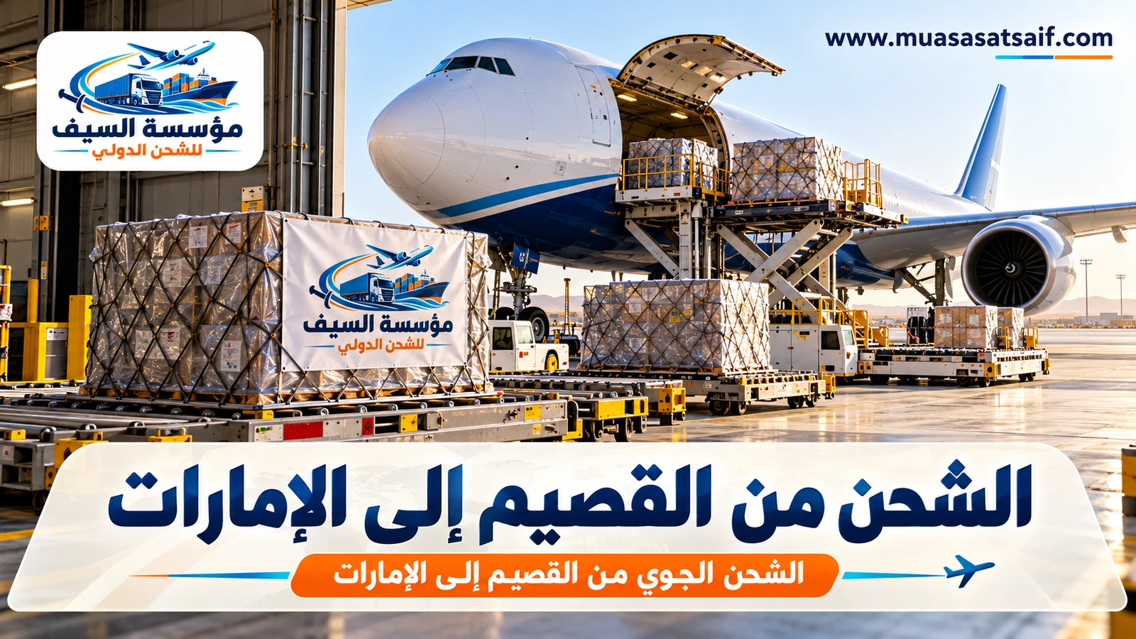 الشحن الجوي من القصيم إلى الإمارات — مؤسسة السيف