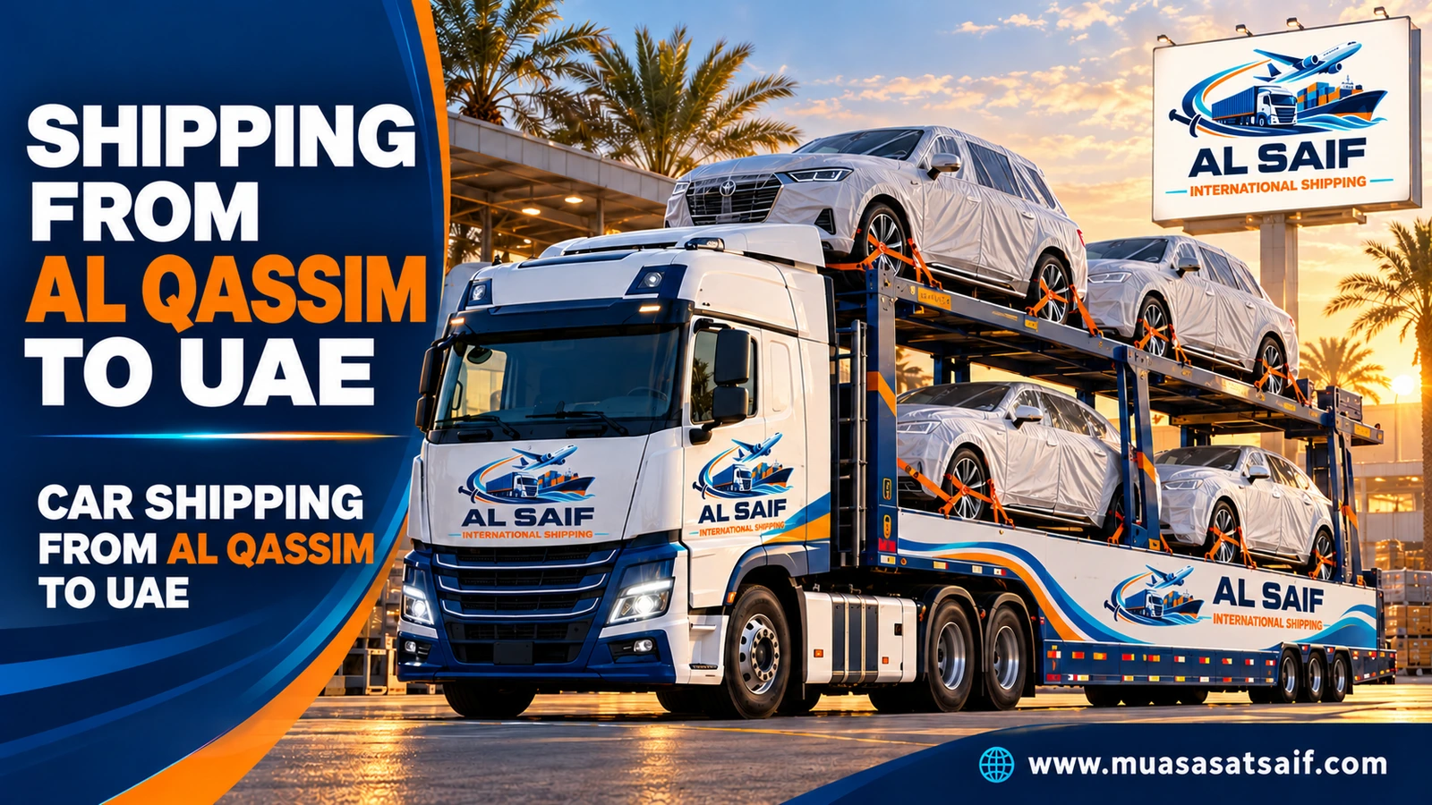 Car shipping from Qassim to the UAE — Al Saif