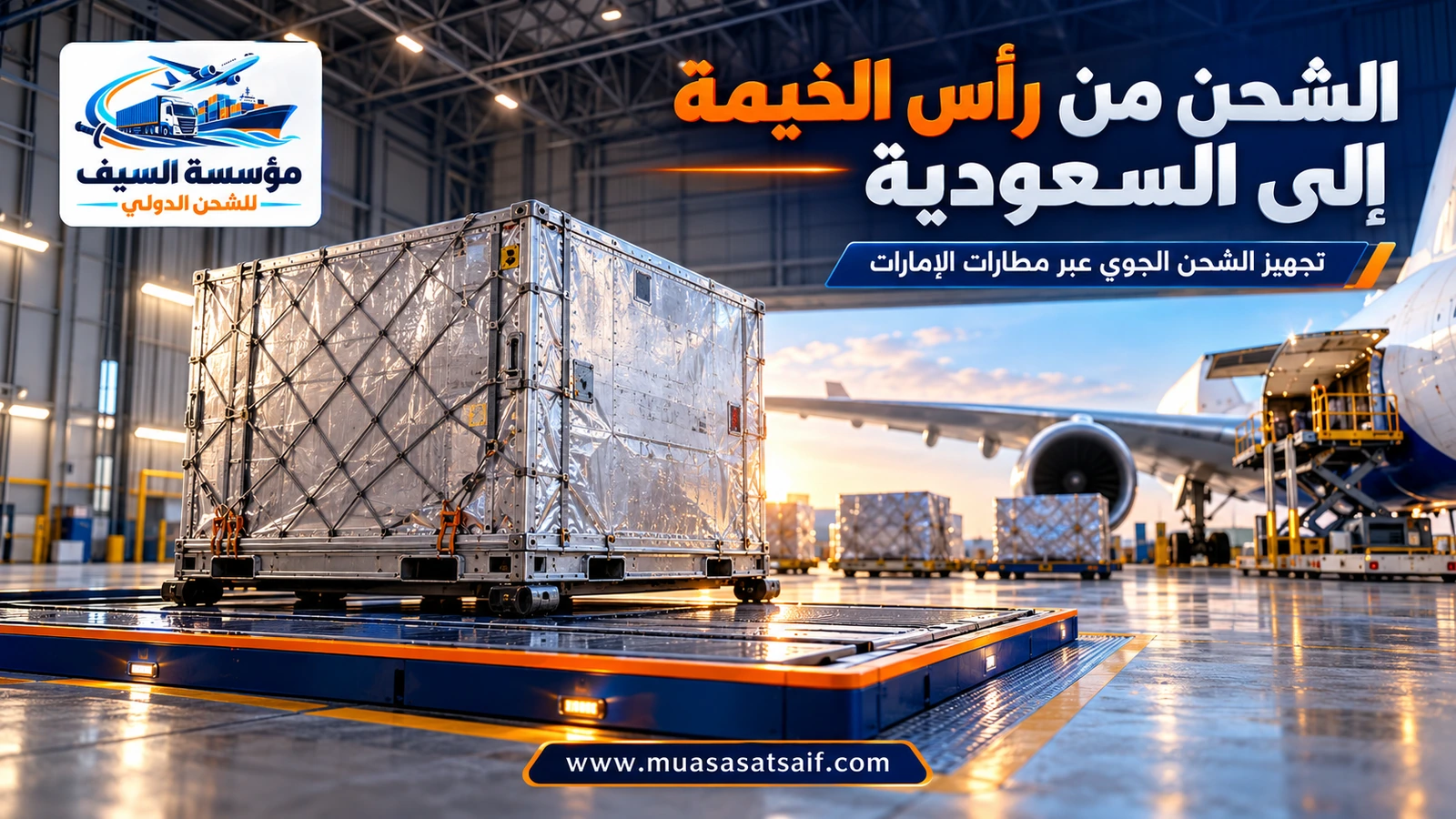 الشحن الجوي من رأس الخيمة إلى السعودية — مؤسسة السيف