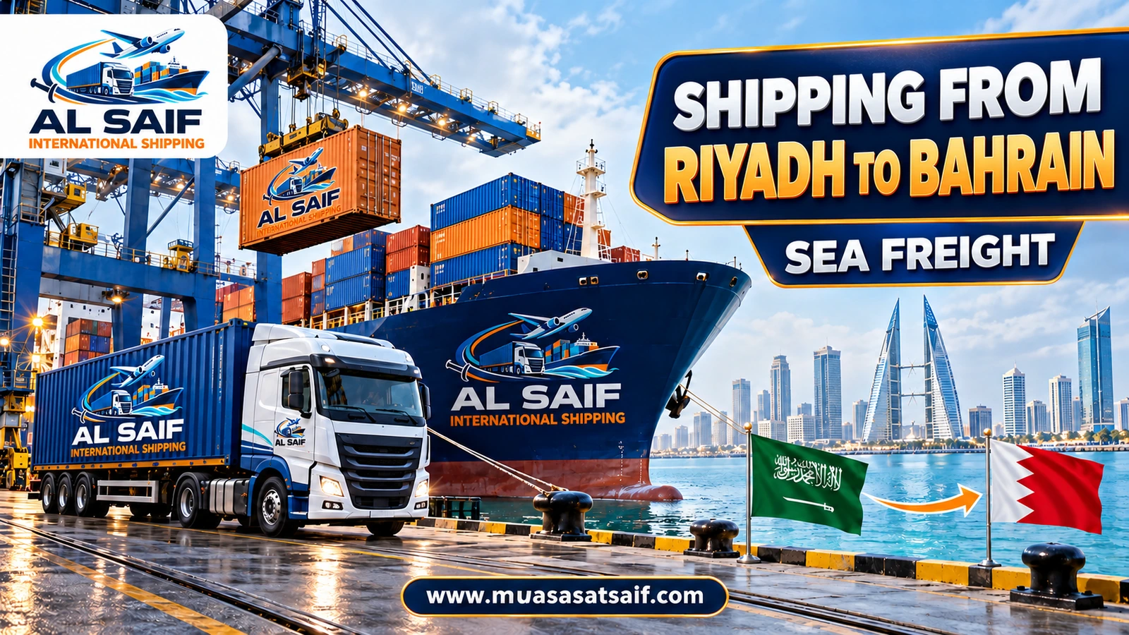 Riyadh traders’ containers shipped from Dammam port to Khalifa Bin Salman Port — Al Saif