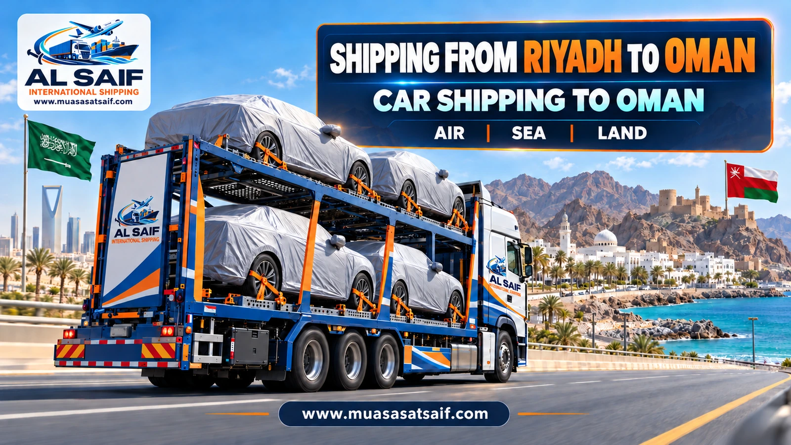 Car shipping from Riyadh to Oman — Al Saif