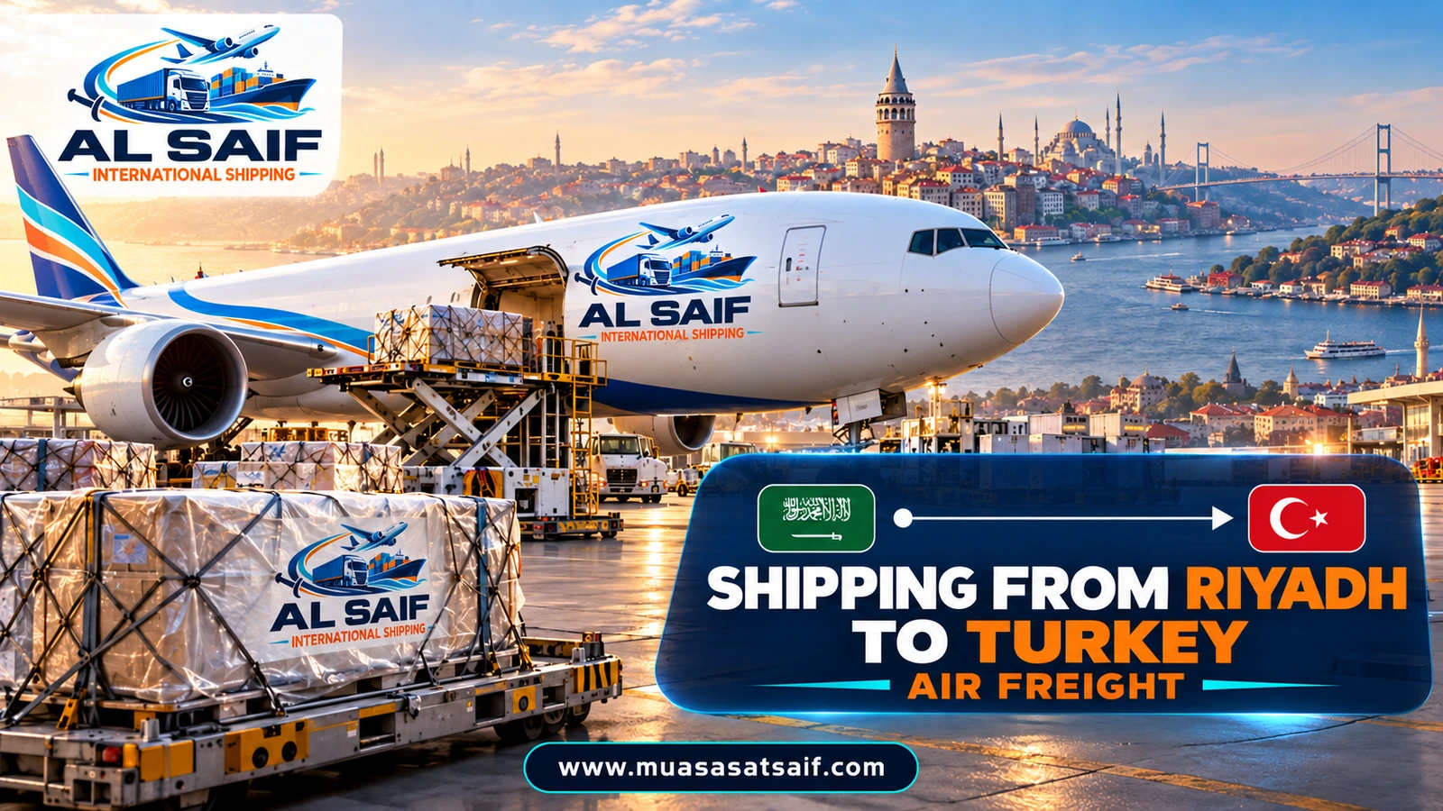 Air freight from King Khalid Airport in Riyadh to Istanbul Airport — Al Saif
