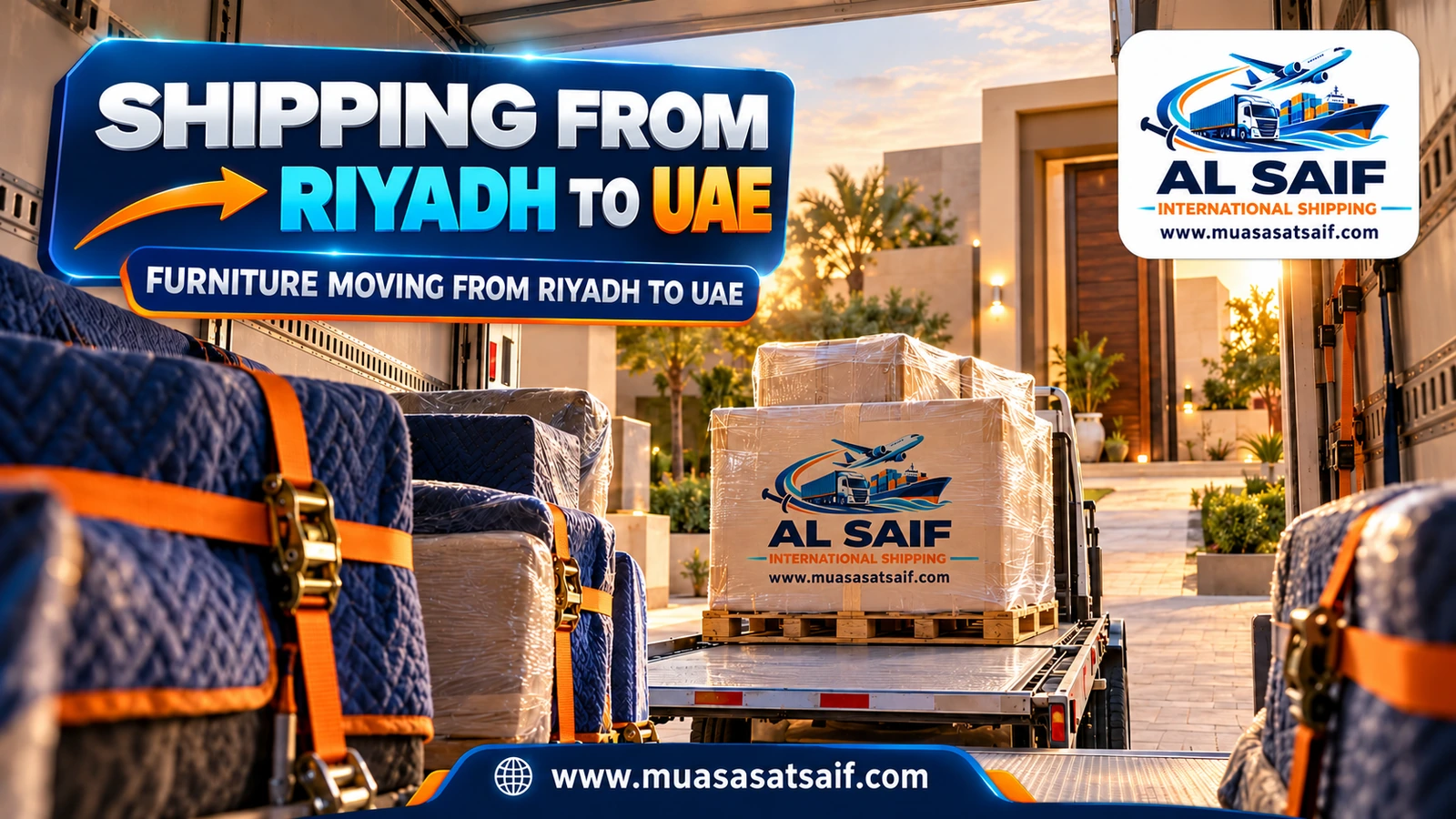 Moving furniture from Riyadh to Dubai and Abu Dhabi — Al Saif